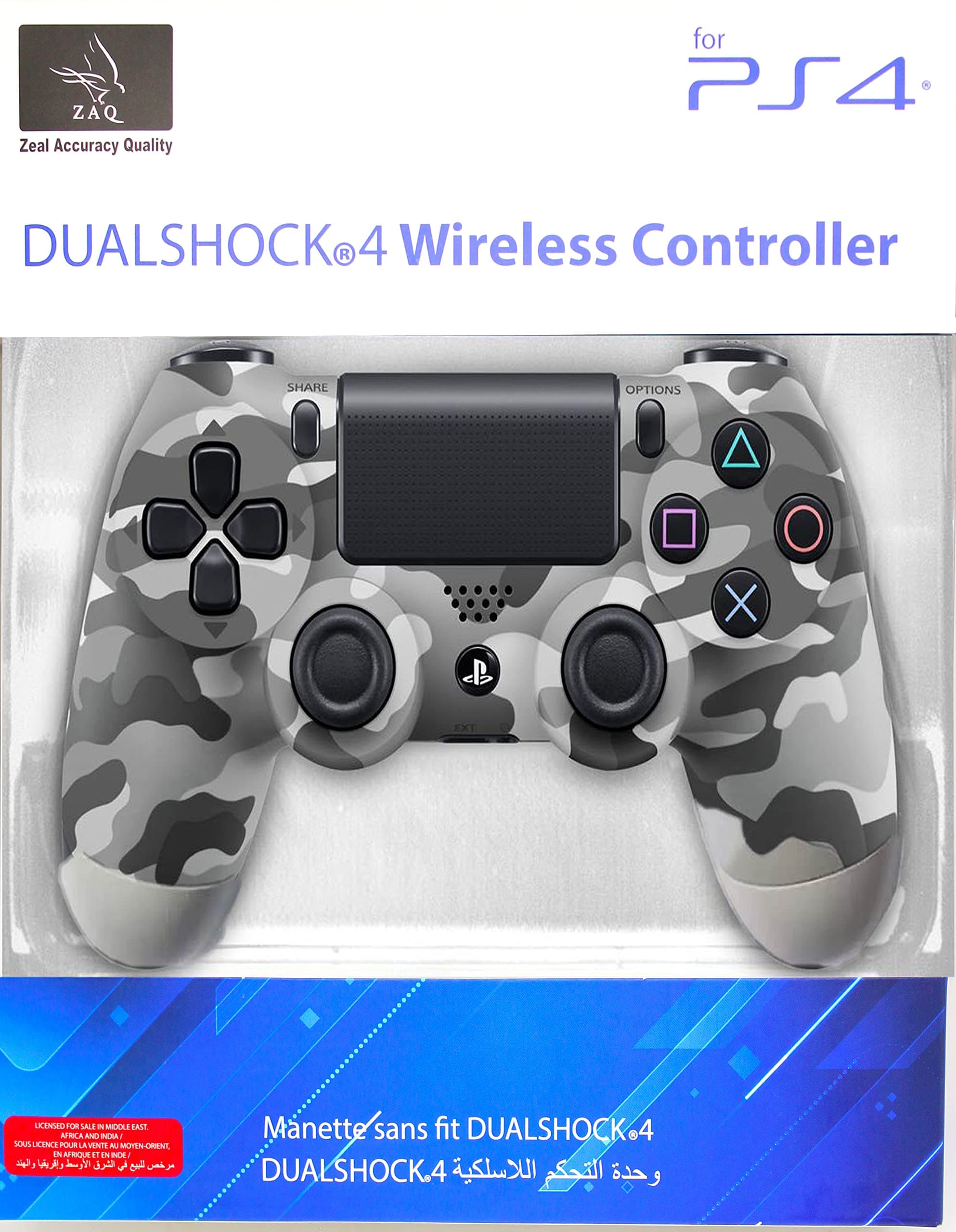 Dualshock 4 Wireless Controller for Sony PlayStation 4, Bluetooth Gamepad Controller for PS4 With Dual Vibration Camu grey