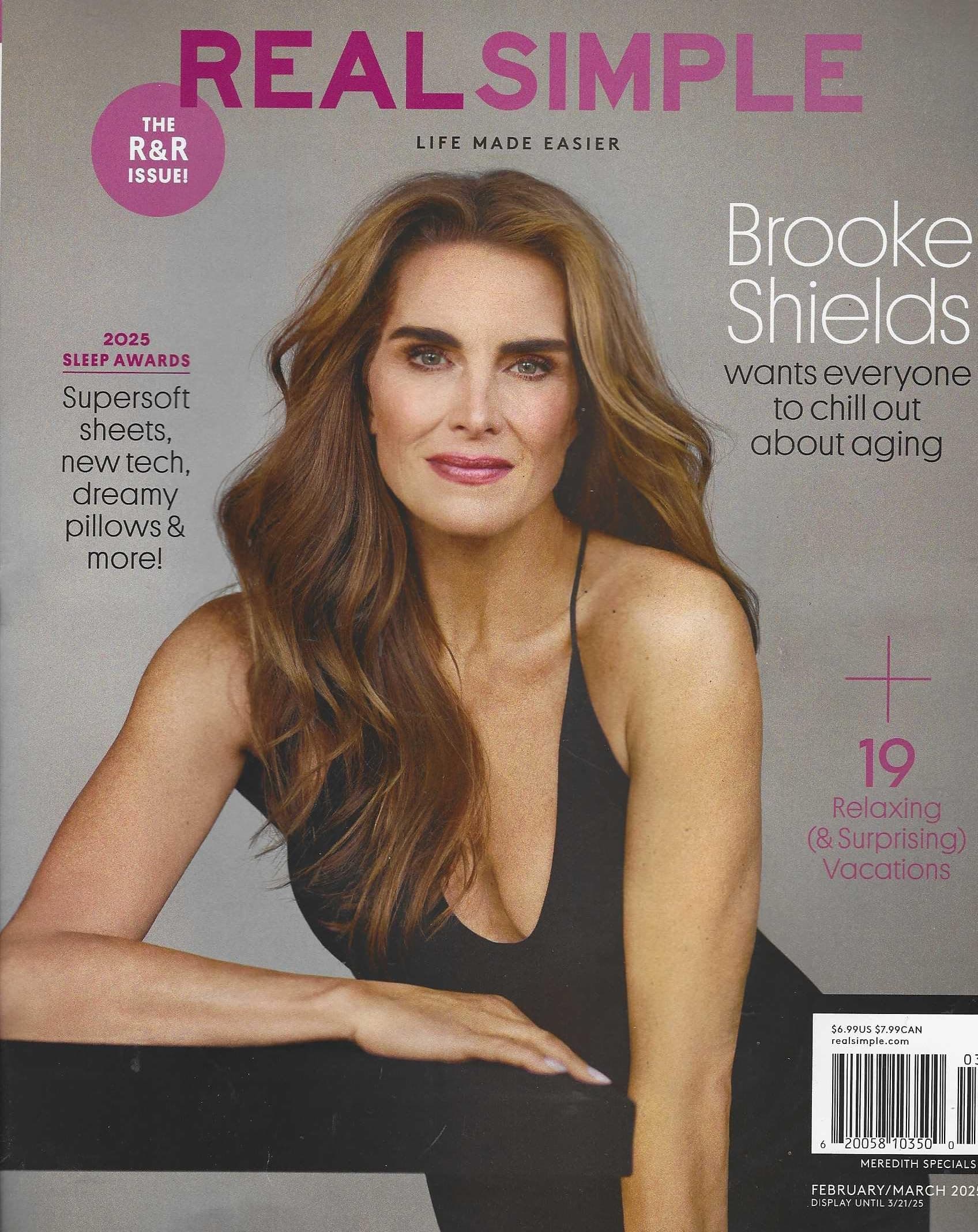 Real Simple Magazine March 2025 Brooke Shields
