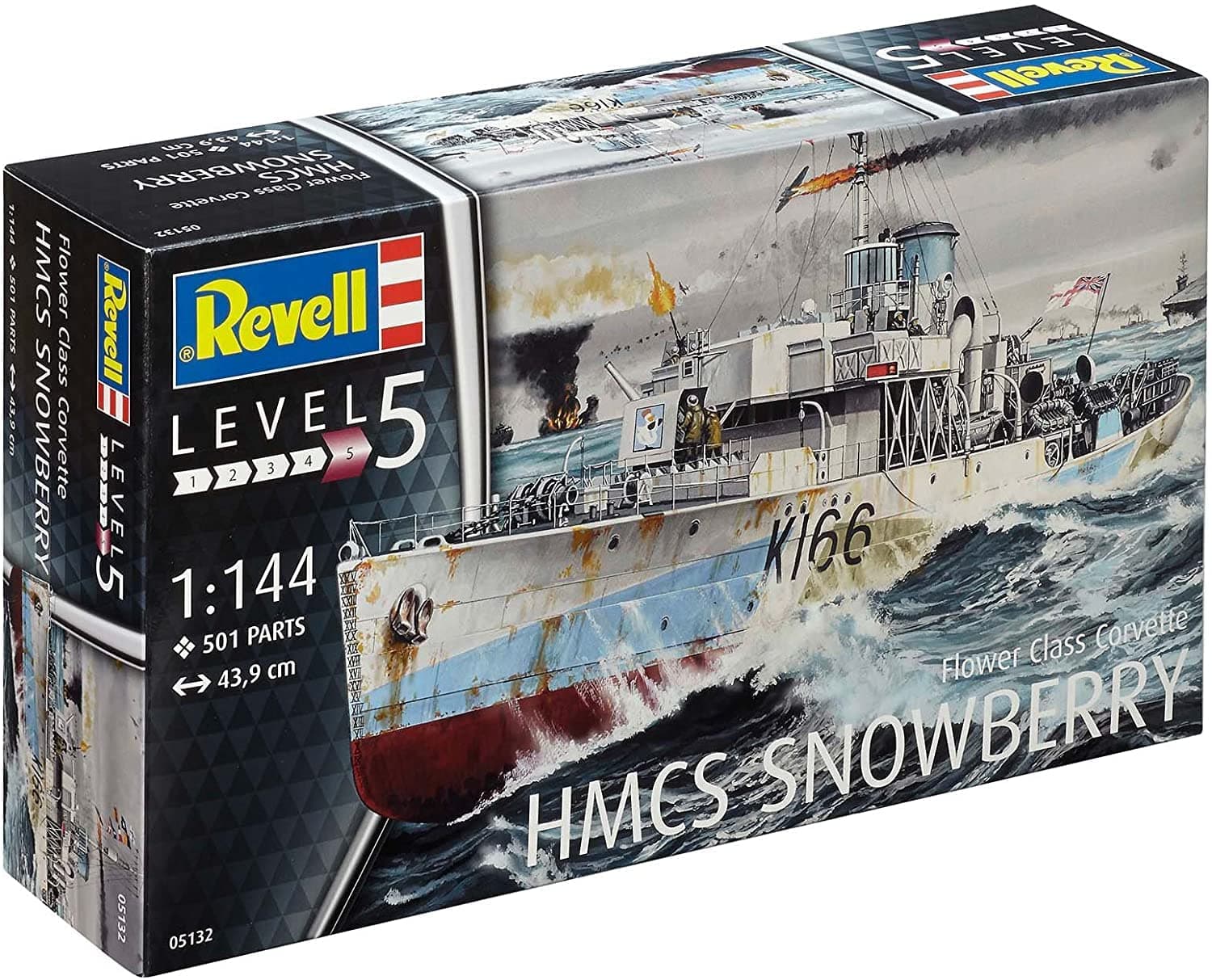 Model Kit Ship 1:144 Flower Class Corvette HMCS Snowberry Scale 1:144, Level 5, Faithful Replica with Many Details, 12 Years to 99 Years, 05132, Multi-Colour