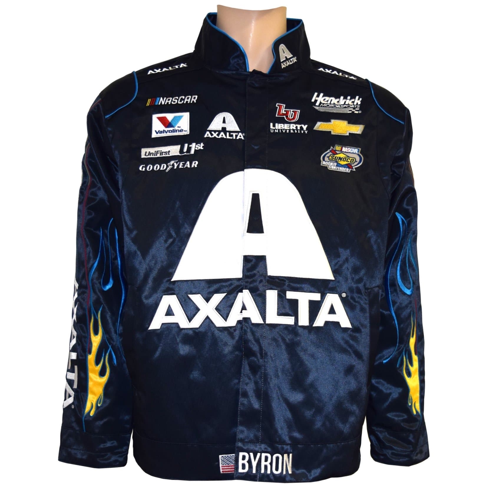 William Byron 2018 Axalta Uniform NASCAR Pit Jacket (Medium) Blue