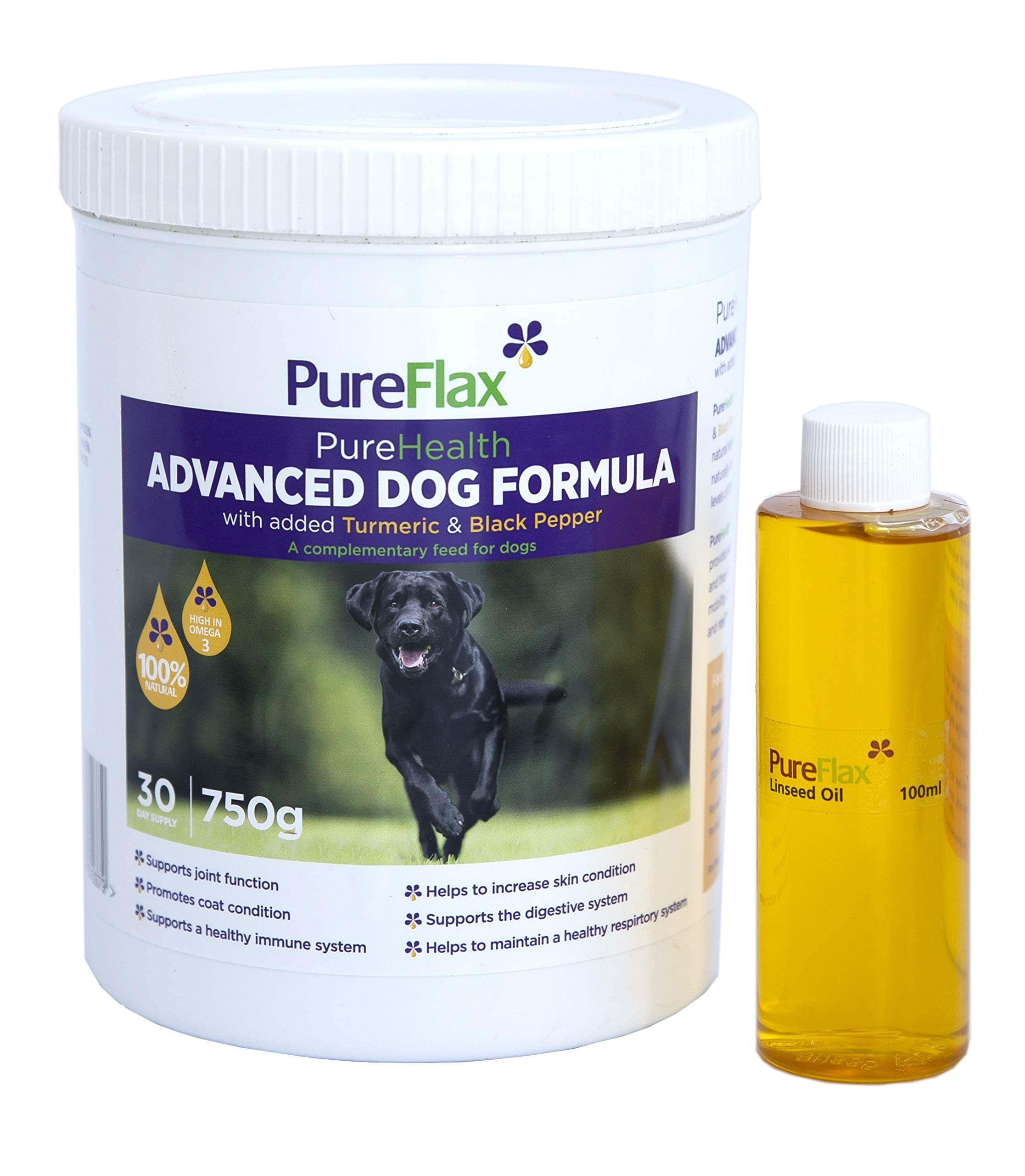 Pureflax Advanced Dog Formula with Added Turmeric
