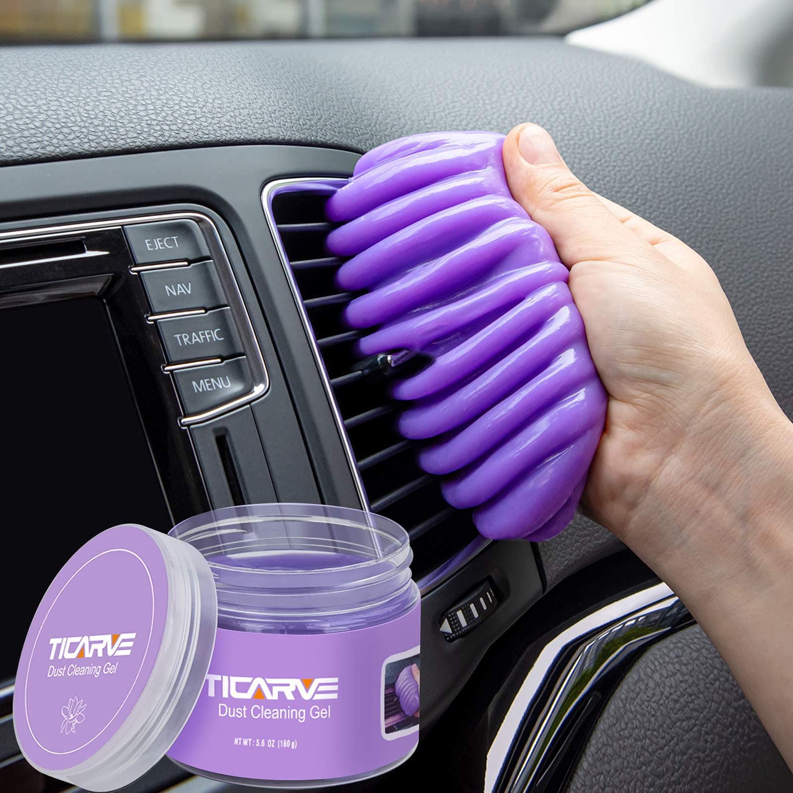 Cleaning Gel for Car Detailing Car Vent Cleaner Cleaning Putty Gel Auto Car Interior Cleaner Dust Cleaning Mud for Cars and Keyboard Cleaner Cleaning Slime Purple