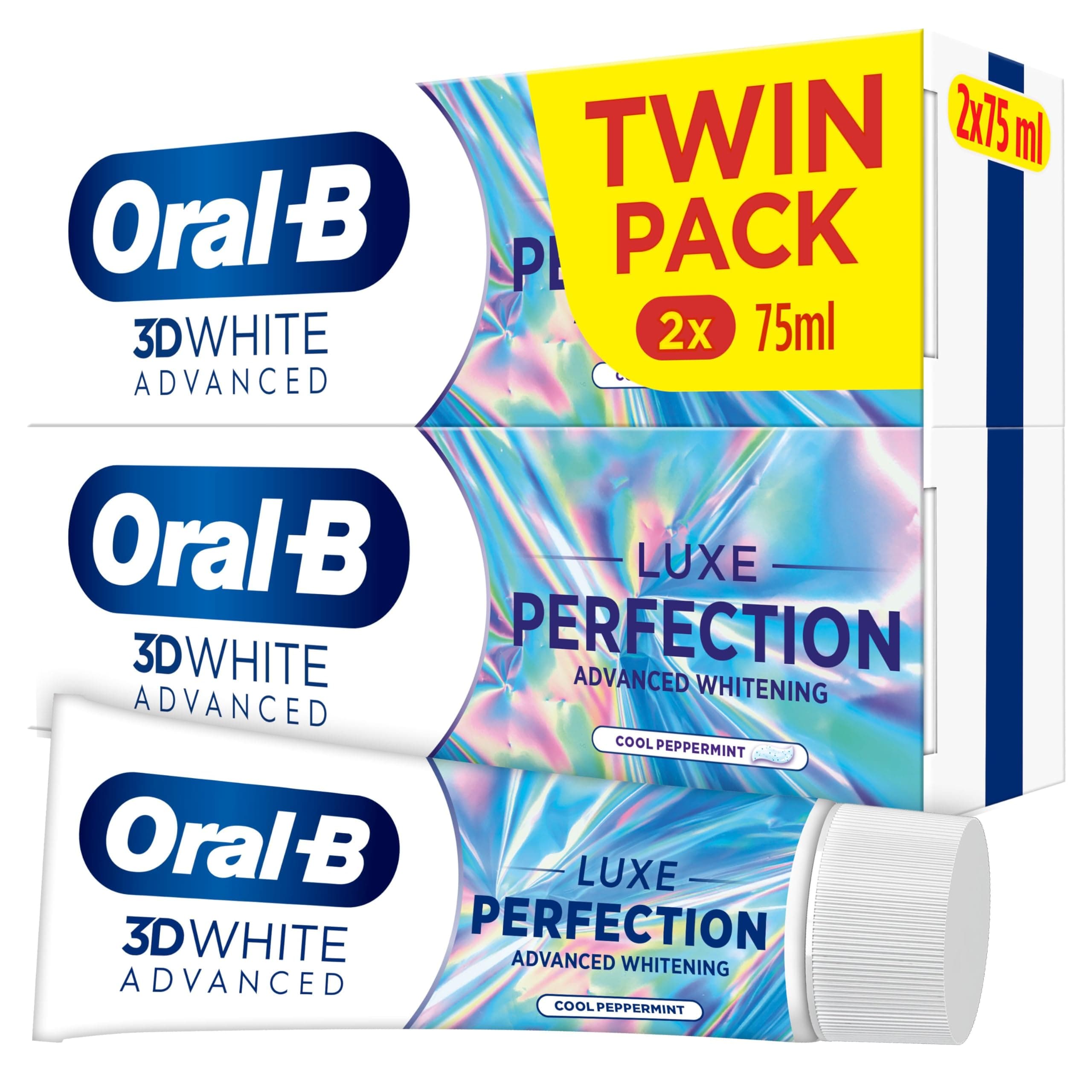 3D White Advanced Luxe Perfection Toothpaste 2 x 75ml Twin Pack