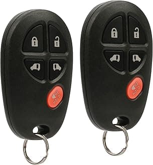 Key Fob Keyless Entry Remote fits 2004-2016 Toyota Sienna (GQ43VT20T 5-Btn, Set of 2)