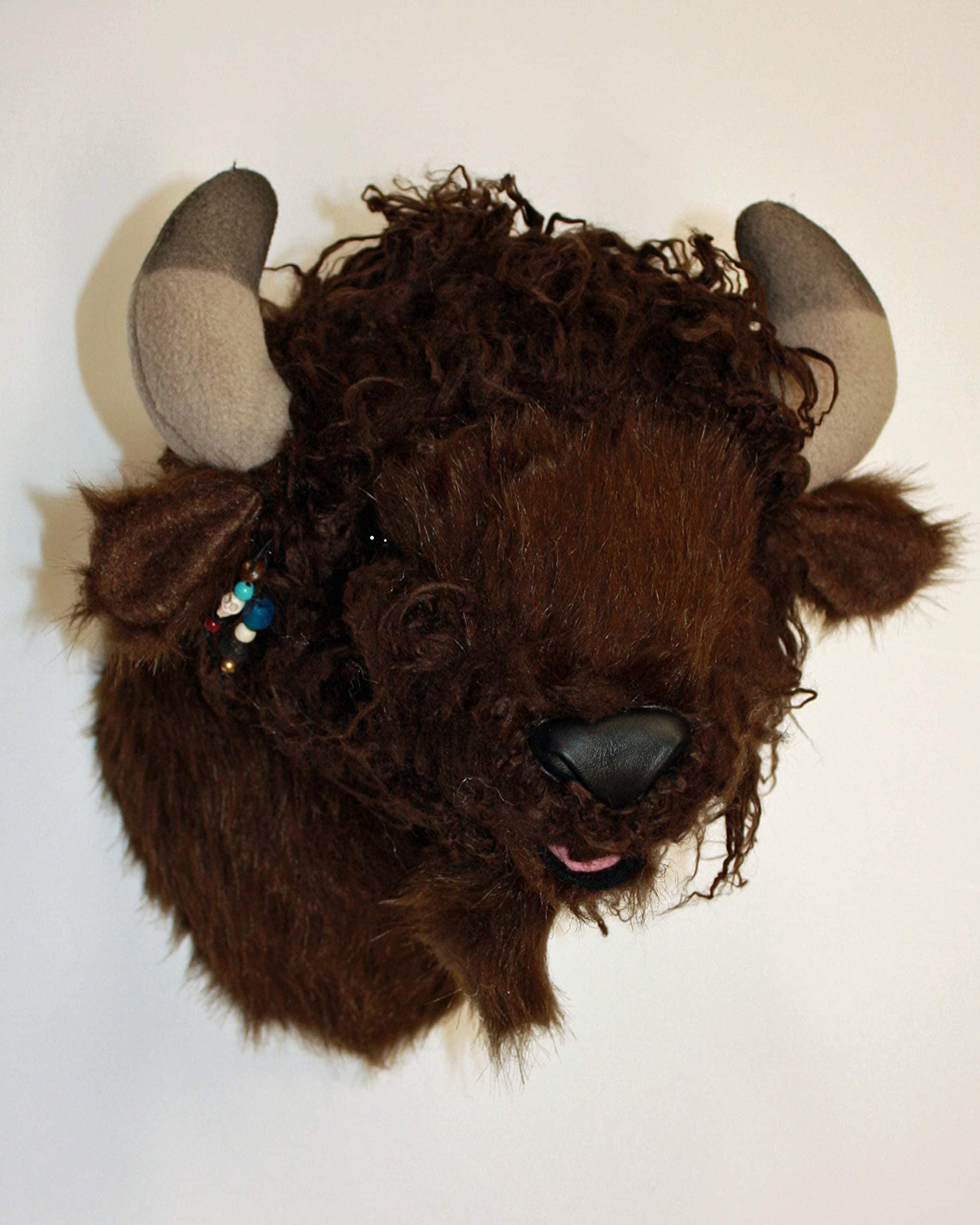 Plush Buffalo Head "Cody" Small Shoulder Mount