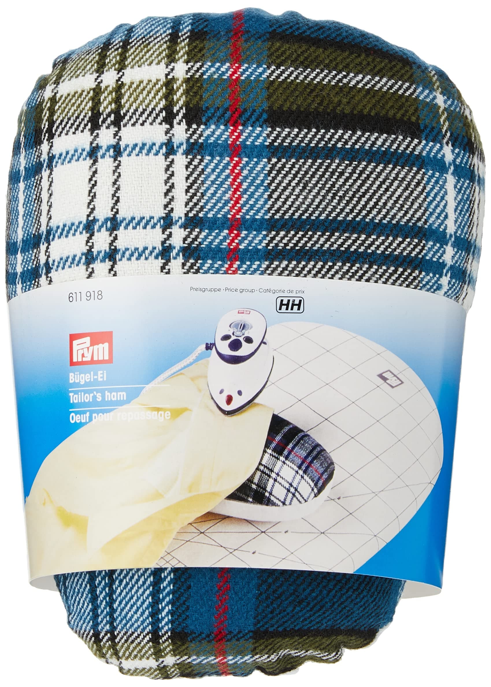 Prym Tailor’s Ham Pressing & Molding Tool - Dual-Sided Cotton/Poly Blend for Curved Seams, Collars, Sleeves & Waistbands