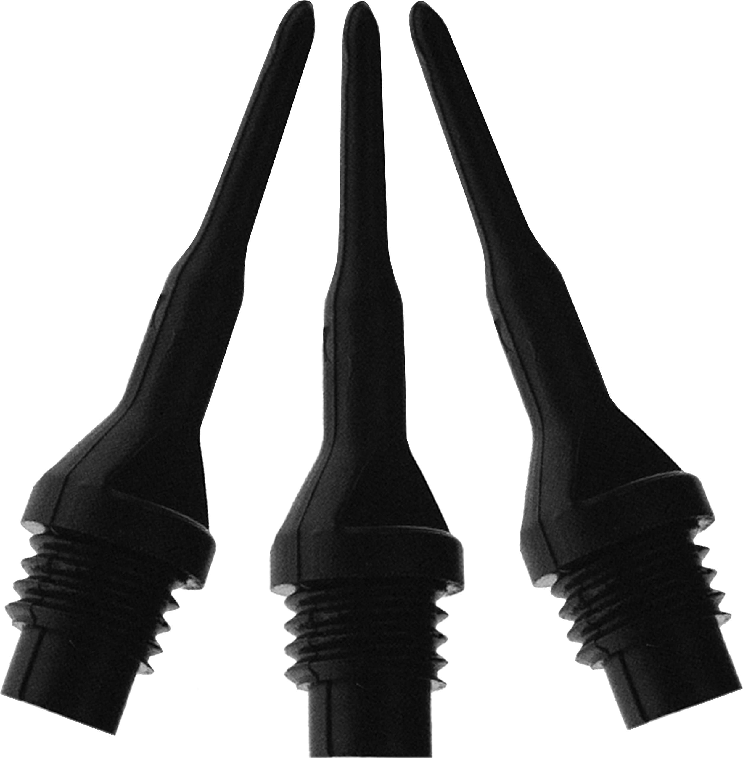 Viper Dart Accessory: Tufflex II 1/4" Thread Soft Tip Dart Points, Black (100 and 500 Packs)