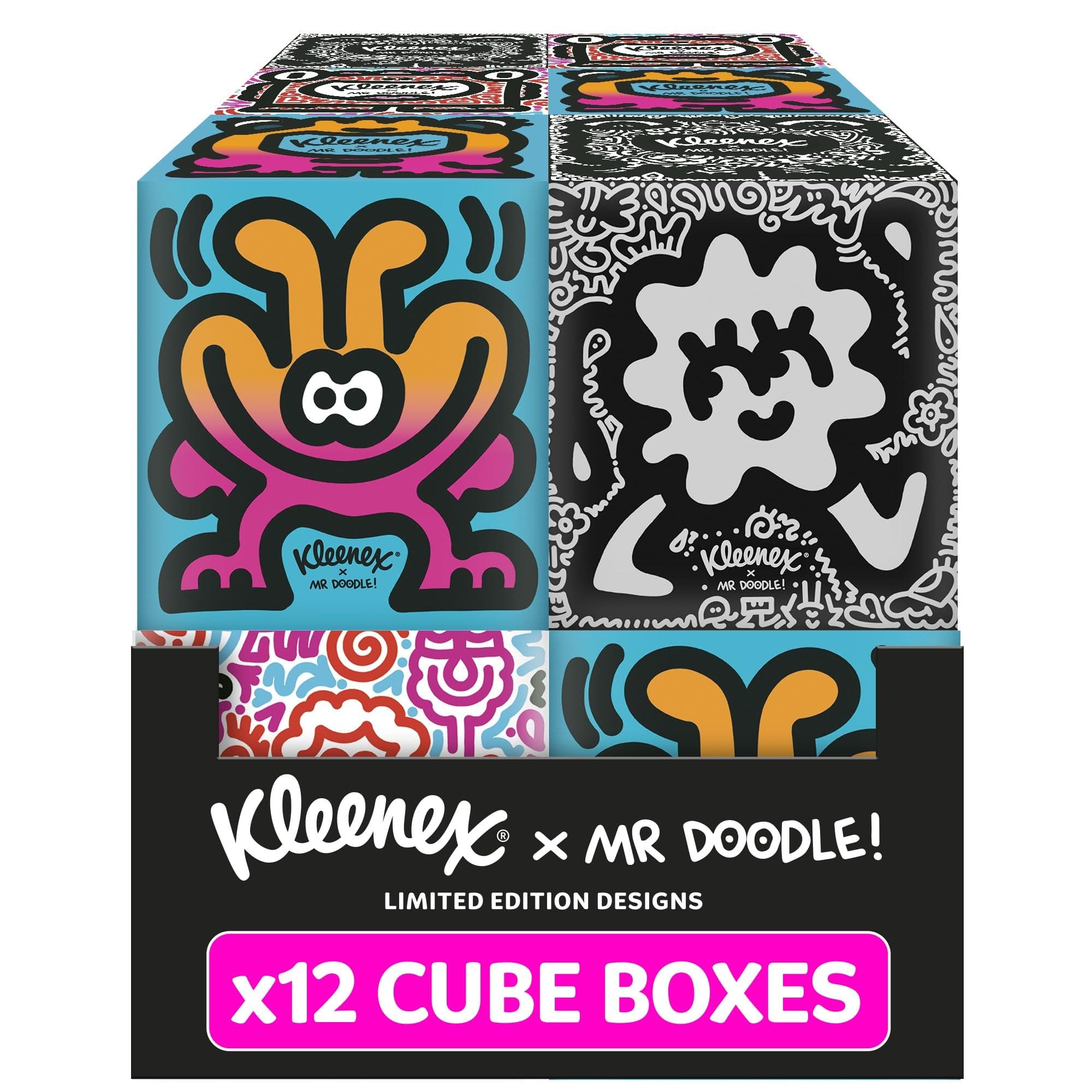 Kleenex® Editions - 12 Cube tissue boxes - Limited Edition Design Cubes