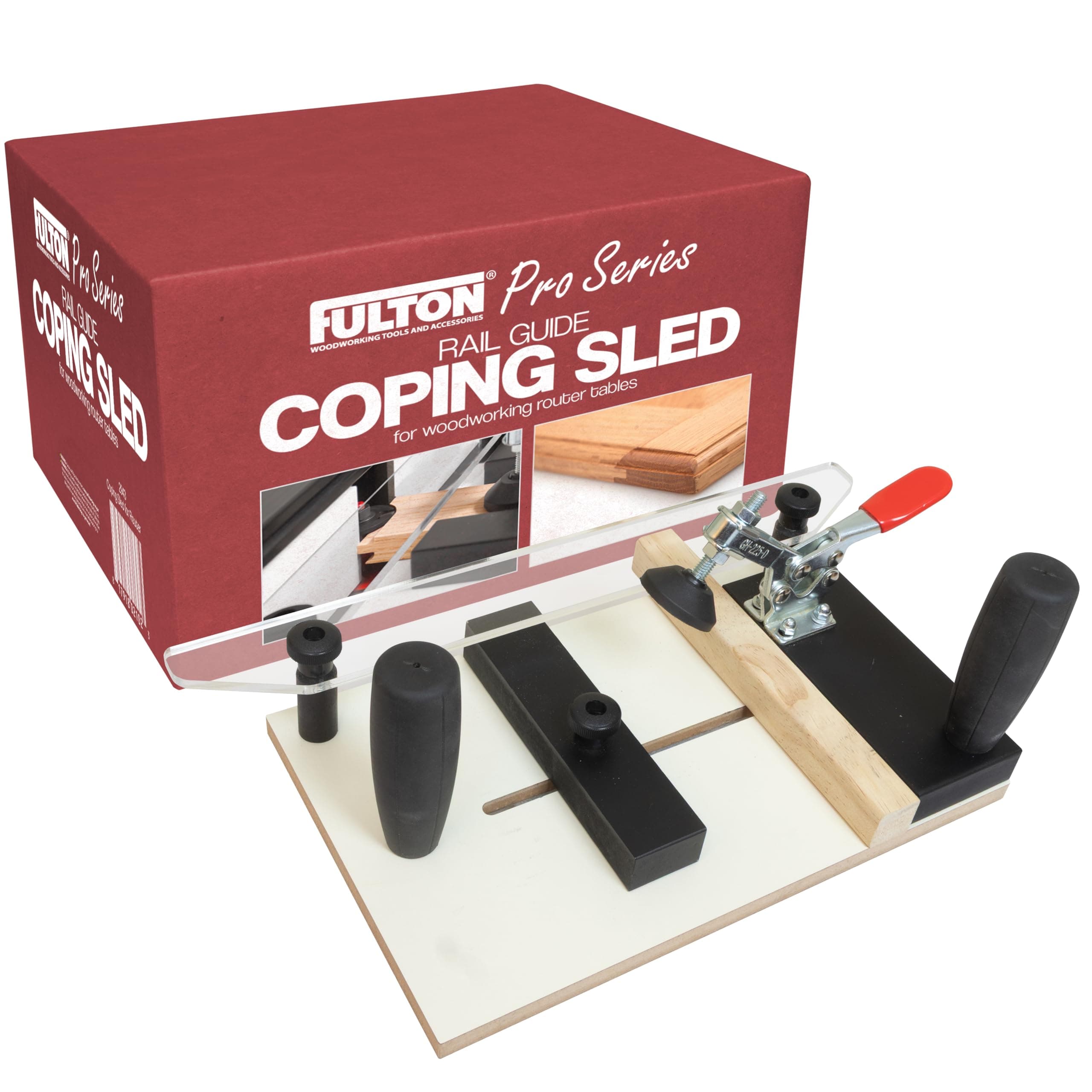 Rail Guide Coping Sled Pro for Cutting Profiles Into The End Grain of Your Stock