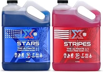 Stars + Stripes: The Ultimate Touch Free Vehicle Wash, Removes Road Film, Grime and Oxidation, No Contact Wash for Trucks Fleets Equipment and Cars - 1g each