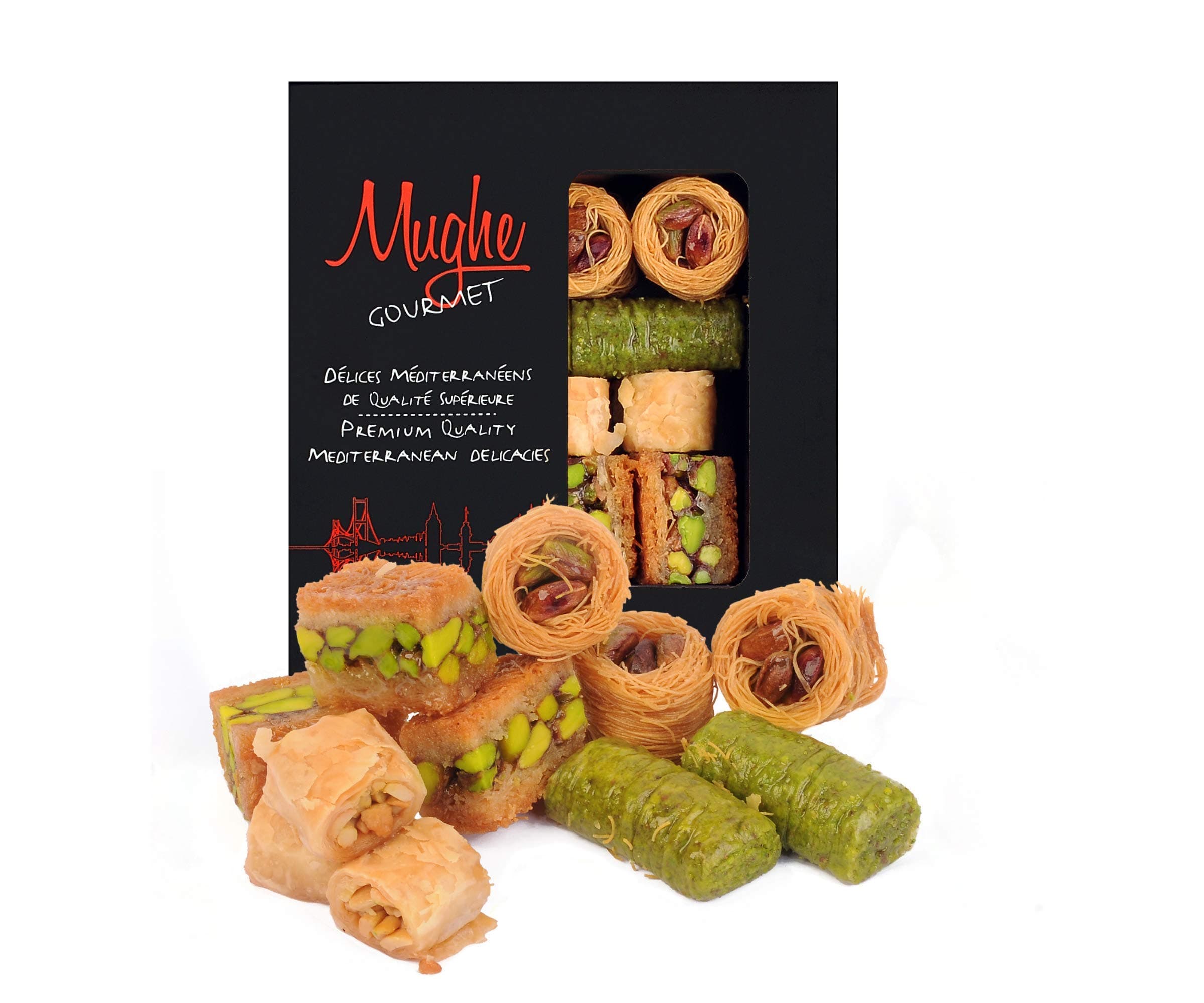 – Bitesize Turkish Pistachio Baklava Assortment Gift Box - Handmade X-Small Dessert Pastry Gifts - 150g/5.3oz - Celebrate Birthday, Father's and Mother's Day, Christmas