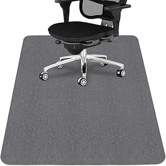 SycoodealOffice Chair Mat for Hardwood Floor,Office Computer Gaming Chair Mat for Tile Floor,Large Floor Protector Rug,Anti-Slip,Easy to Clean,Grey(55"x36")