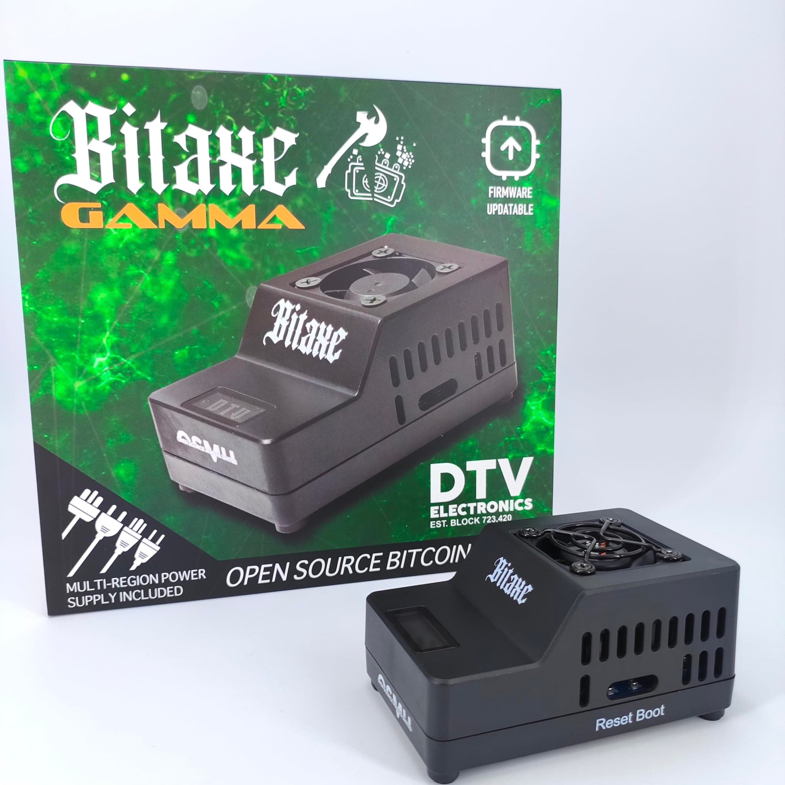 DTV ELECTRONICS Bitaxe Gamma 601 Solo Bitcoin ASIC Miner – 1.2 TH/s @ 18W, Low Power, Injection Moulded Case – Quiet, Open-Source BTC Miner for Home or Solo Mining