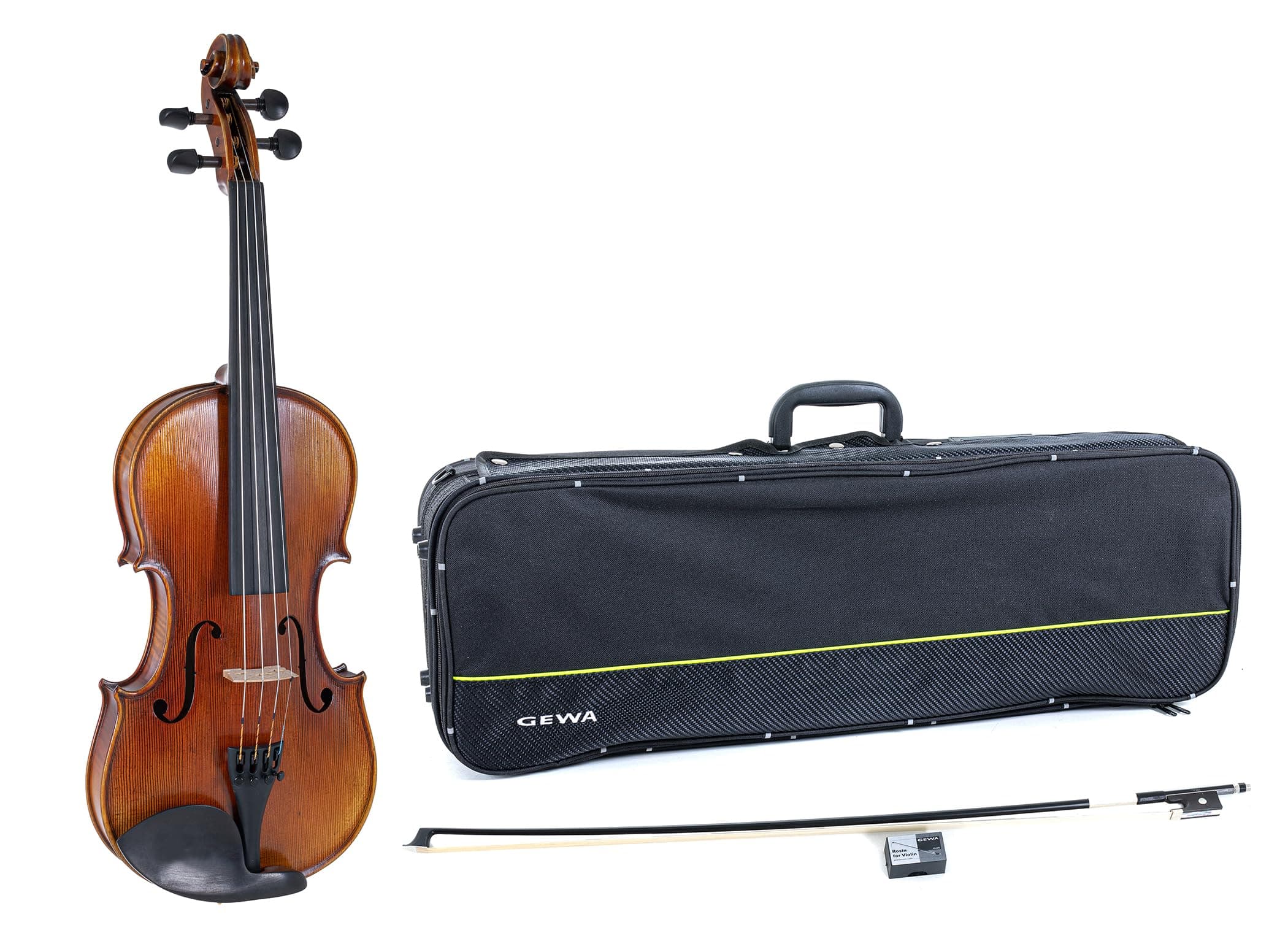 GewaMaestro 2 VL 4 Violin Set 1/2 Ready to Play Including Violin Case, Carbon Bow and Larsen Aurora Strings