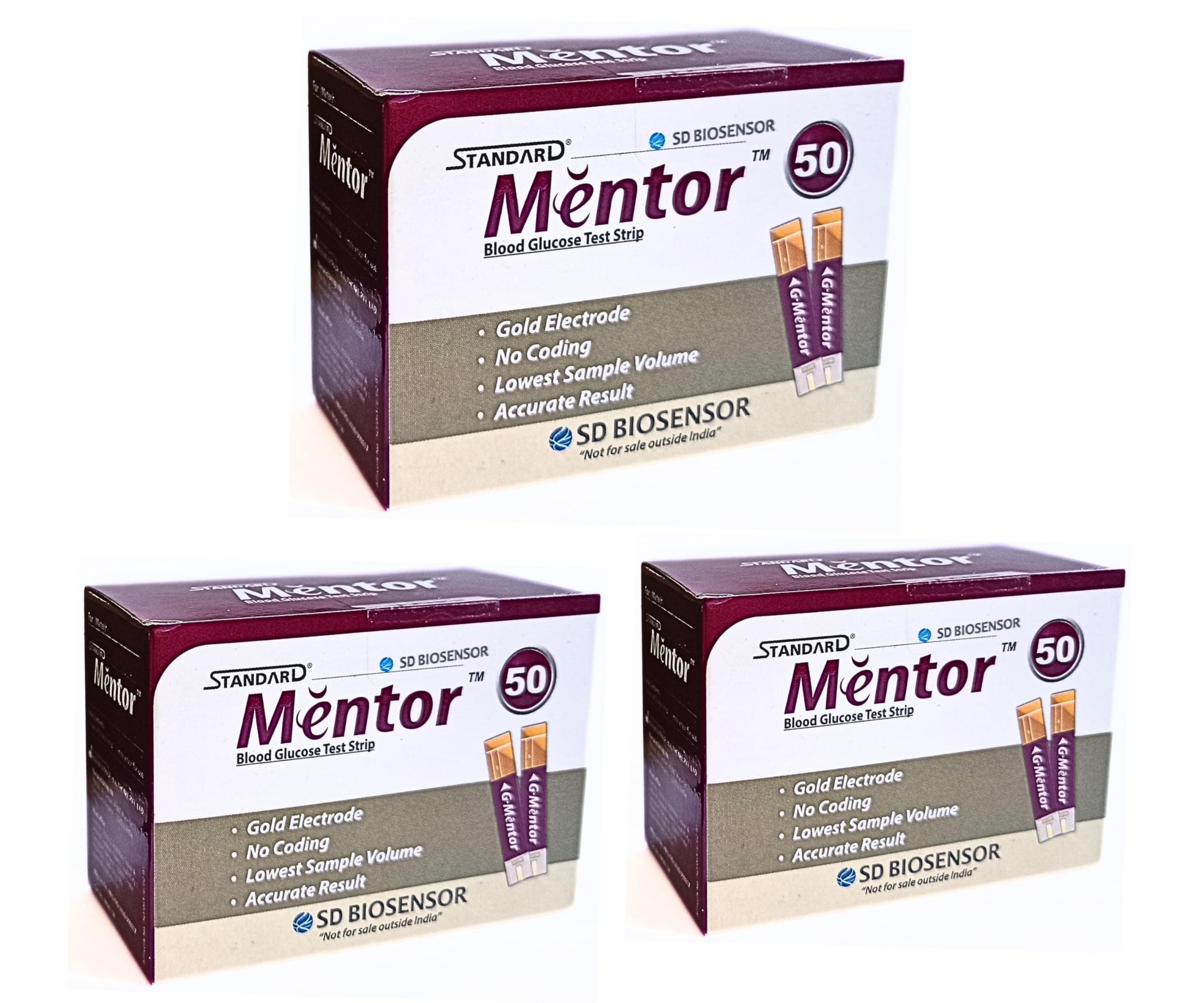 STANDARD Mentor Blood Glucose Test Strips 150