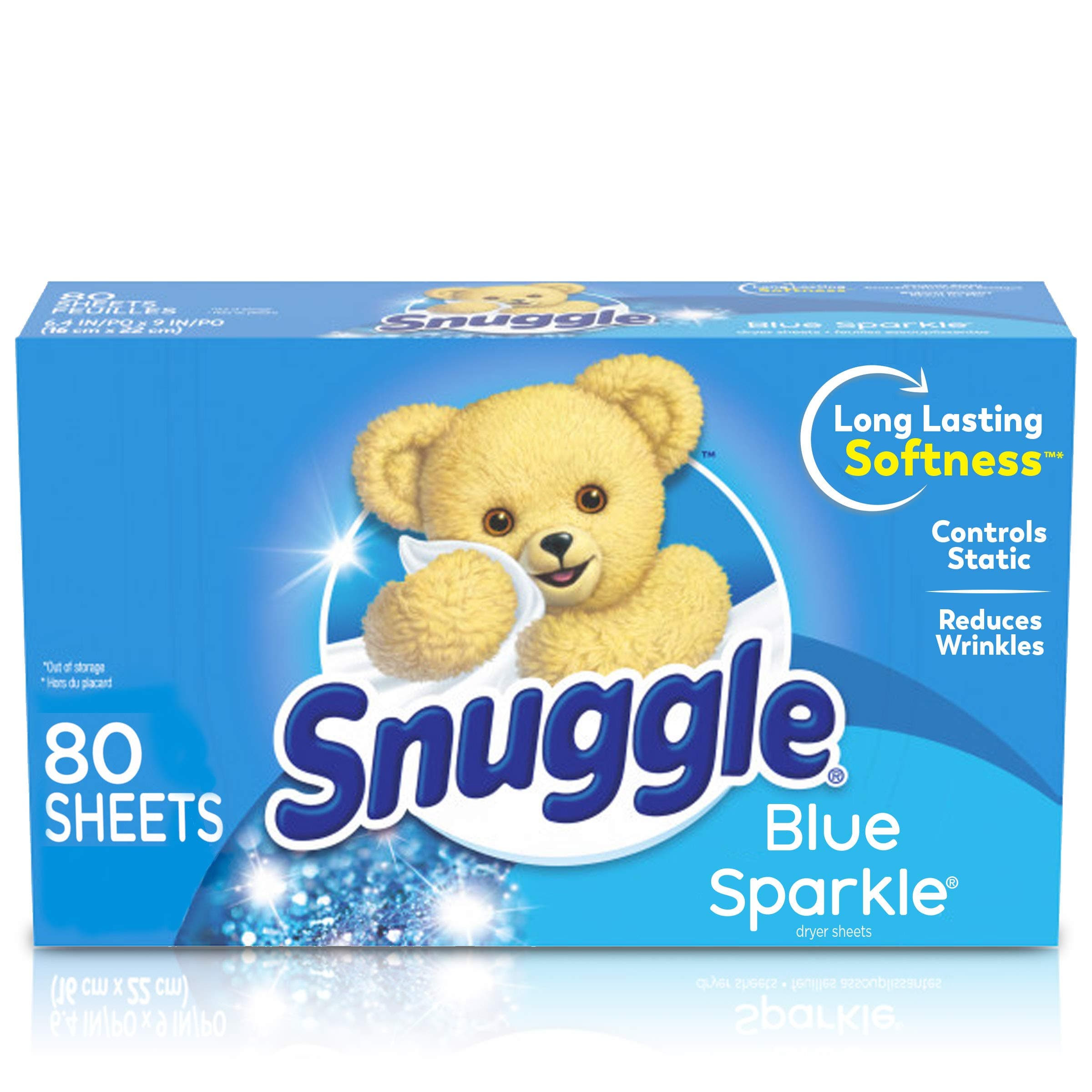 Fabric Softener Dryer Sheets, Blue Sparkle, 80 Count