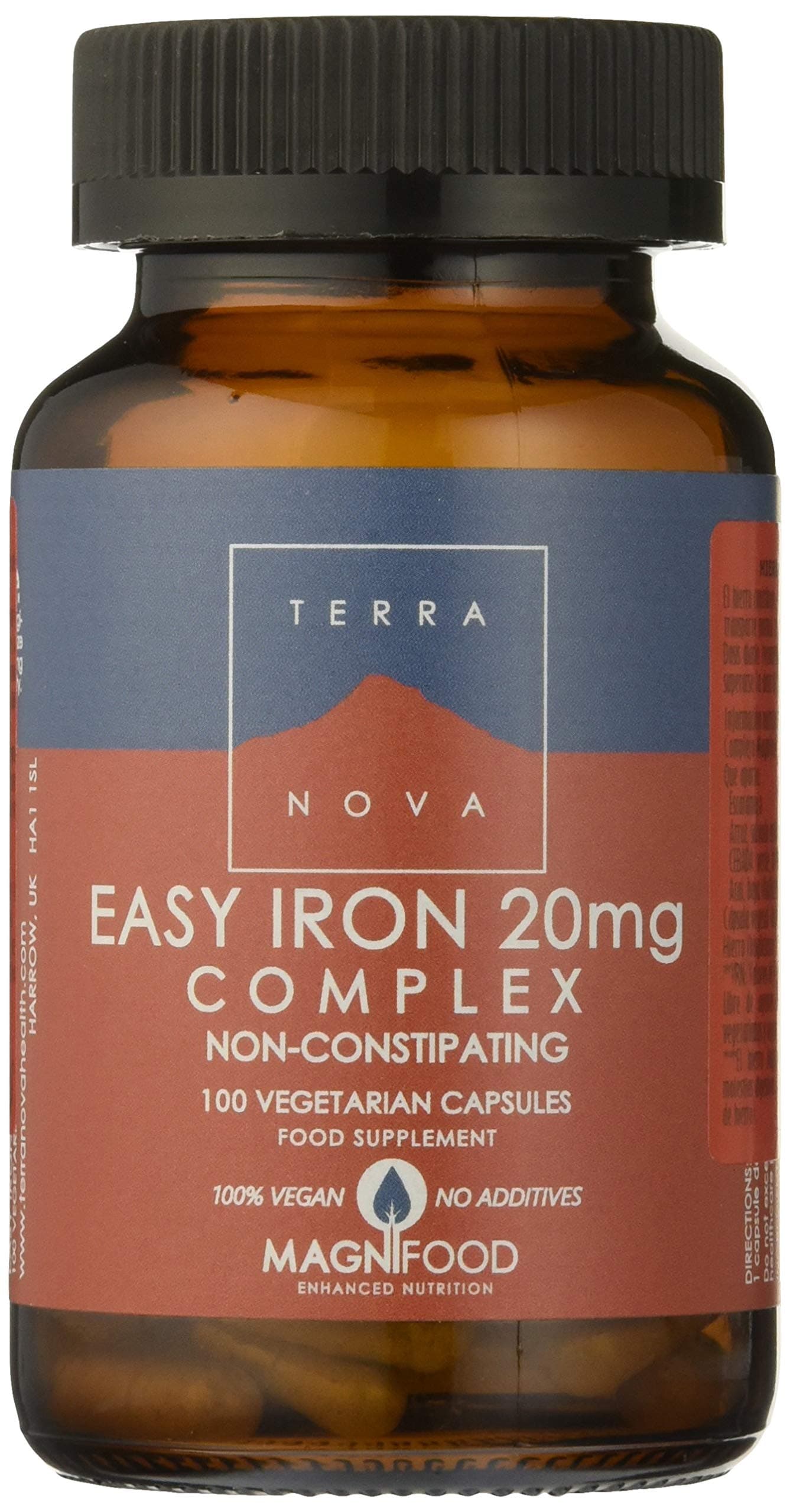 Easy Iron 20mg Complex Non Constipating 100 Veg Capsules