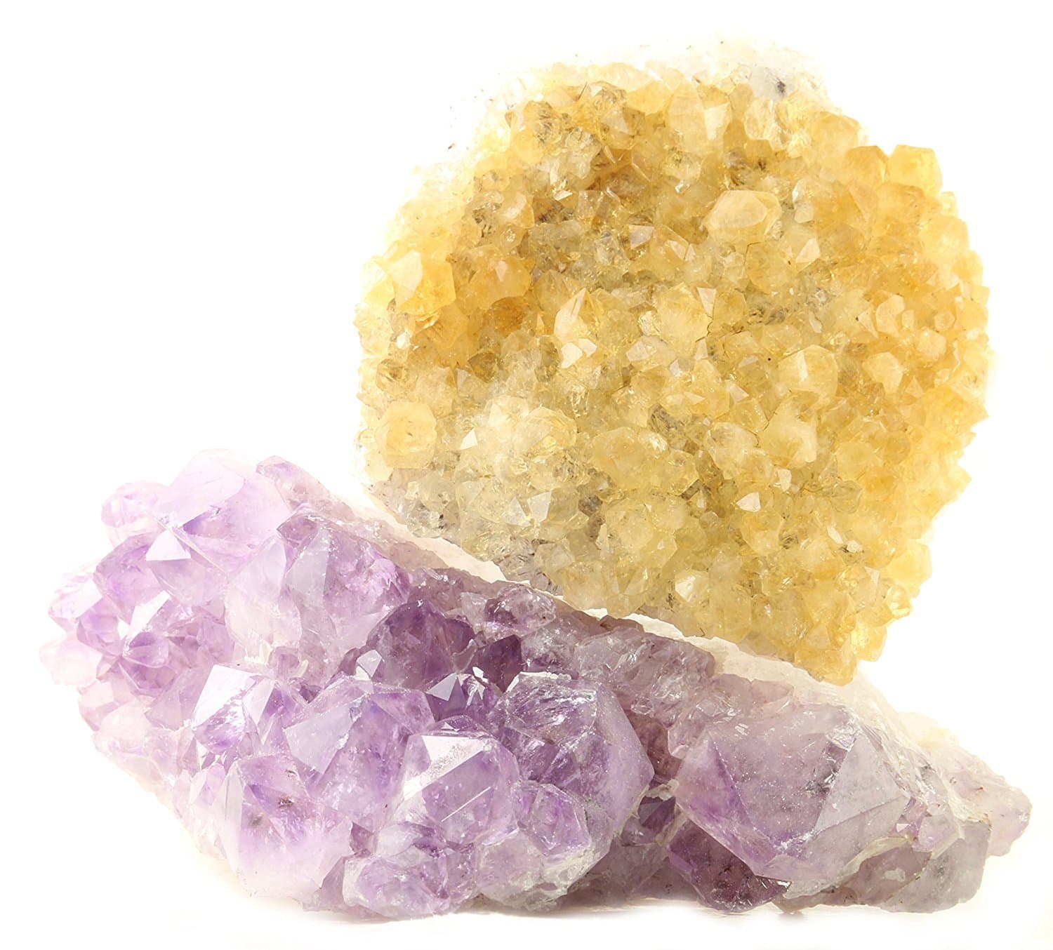 Amethyst Geode, Citrine Geode Cluster for Home Decor and Reiki 337