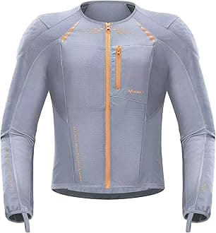 DUHANMotorcycle Shirt Mesh Motorcycle Jacket Men with CE Level 2 Armor motorcycle protective gear for All Seasons
