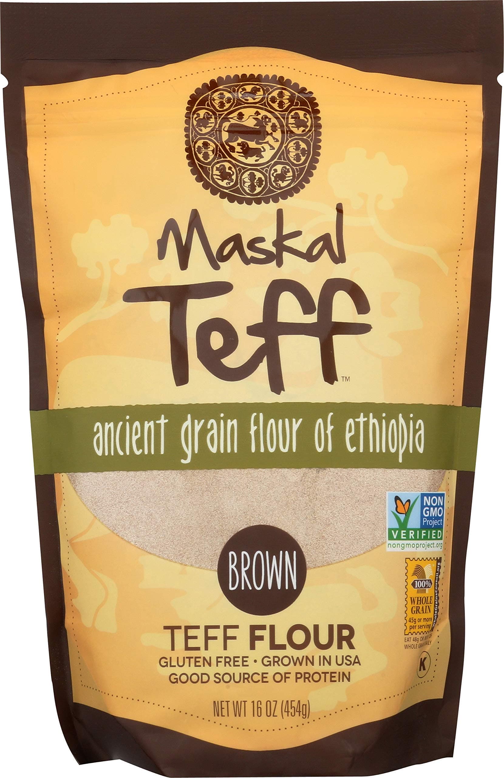 Maskal Teff Brown Teff Flour, 16 Ounce