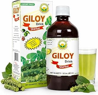 BASIC AYURVEDA Giloy Juice (Sharbat) | 16.23 Fl Oz (480ml) | Natural Guduchi (Tinospora Cordifolia) Herbal Tonic | Supports Immunity & Energy | Gluten-Free, Non-GMO & Vegan