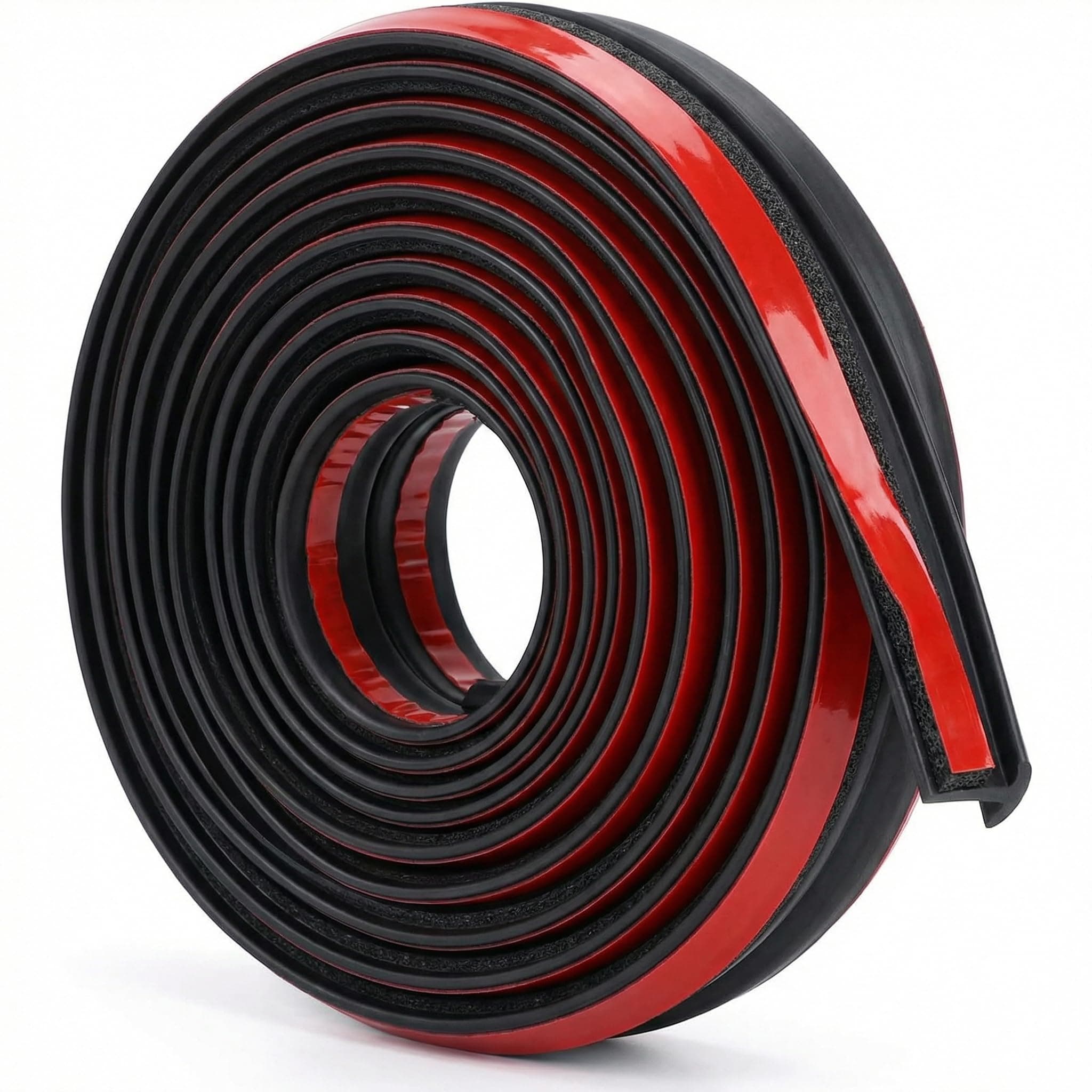 Tallew 16.5ft Universal Self Adhesive T-Shape Car Weather Stripping, Rubber Windshield & Sunroof Seal Strip, Noise Insulation & Waterproof Auto Sealing Trim for Cars, Trucks, RVs