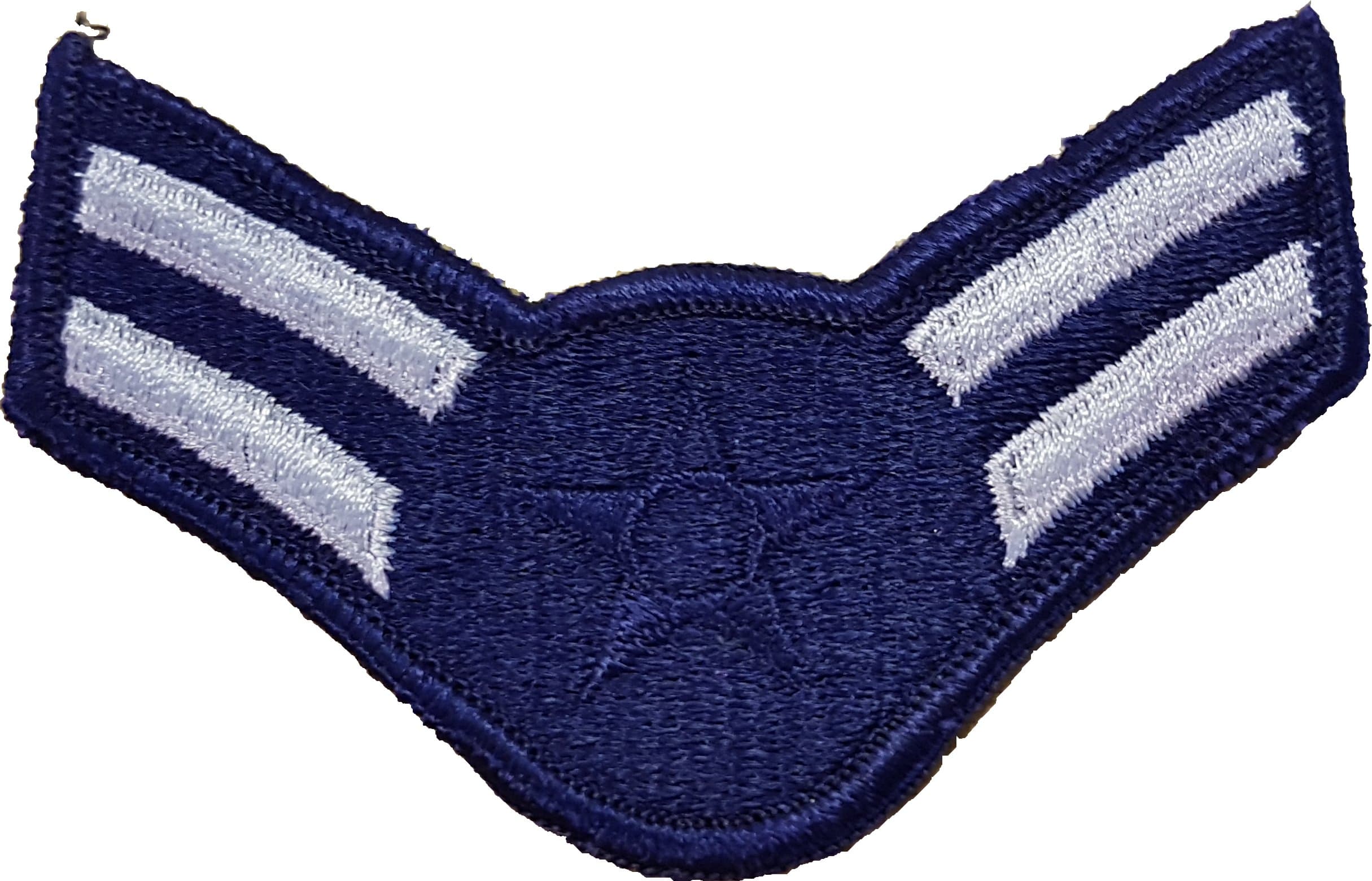 Two Stripe US Air Force Badge - Military Rank / Sergeant / USAF / Special Corps / Cloth Embroidered Patch / Replica / Sleeve / Great for Military Reenactment, Fancy Dress / Elvis / Top Gun