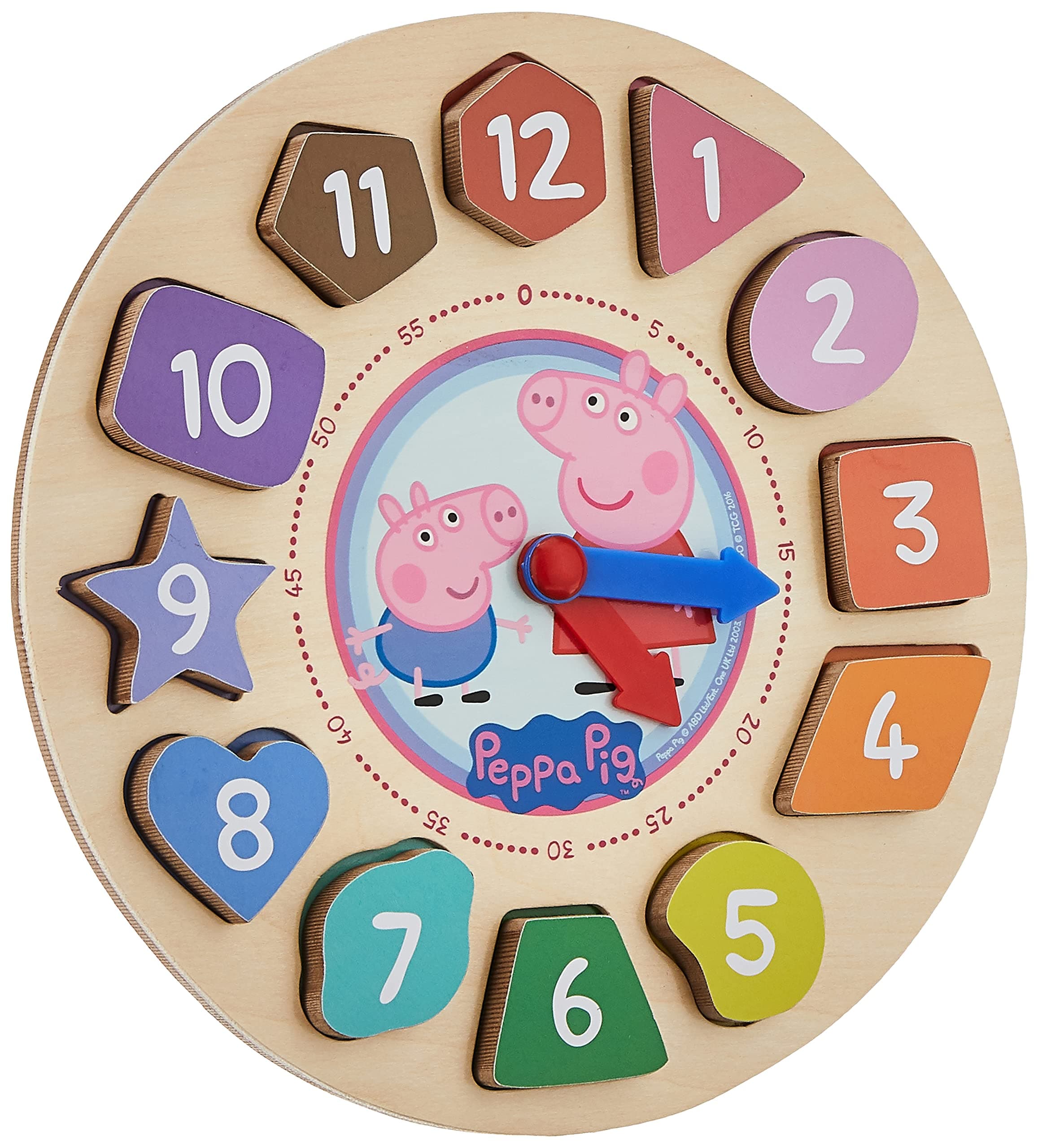 Shape Sorter Clock Puzzle for 36 months to 48 months, 14Pieces (12Piece numbers + Clock + Stand )