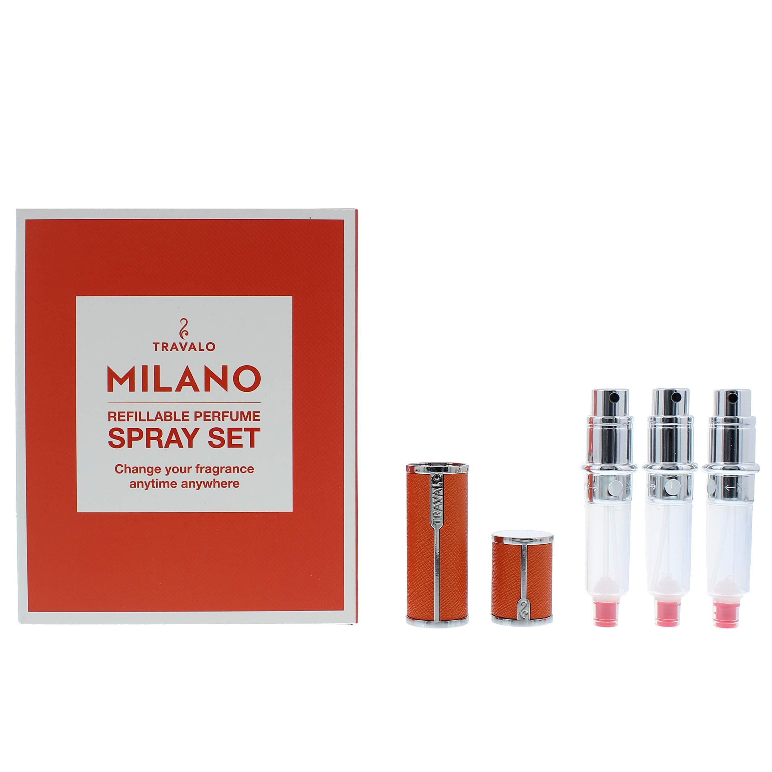 Orange Travel Refill Milano Refillable Perfume Spray Set
