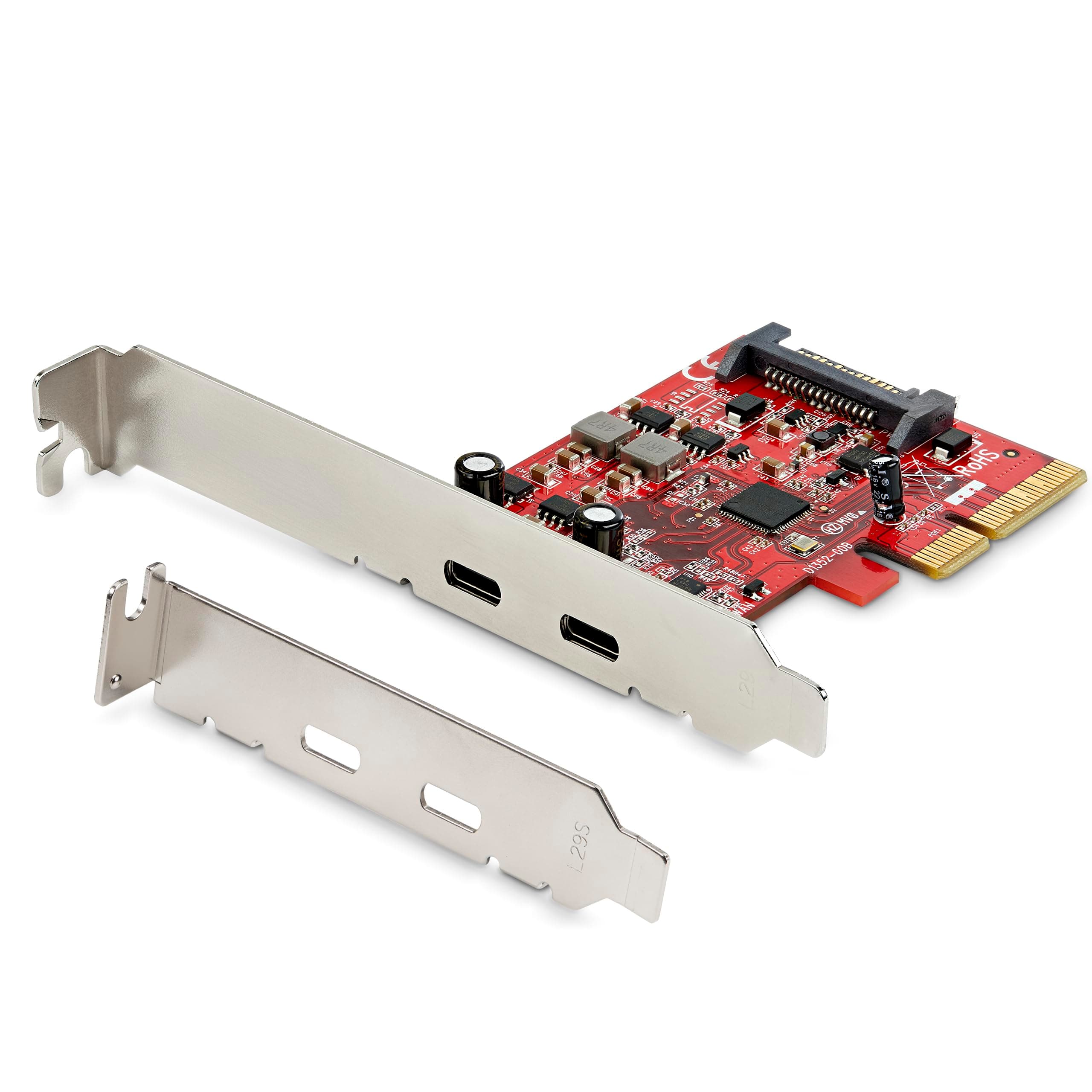 StarTech.com 2-Port USB 3.2 Gen 2 PCIe Card, USB-C 10Gbps PCI Express 3.0 x4 Adapter, Data Only, Windows/macOS/Linux, TAA