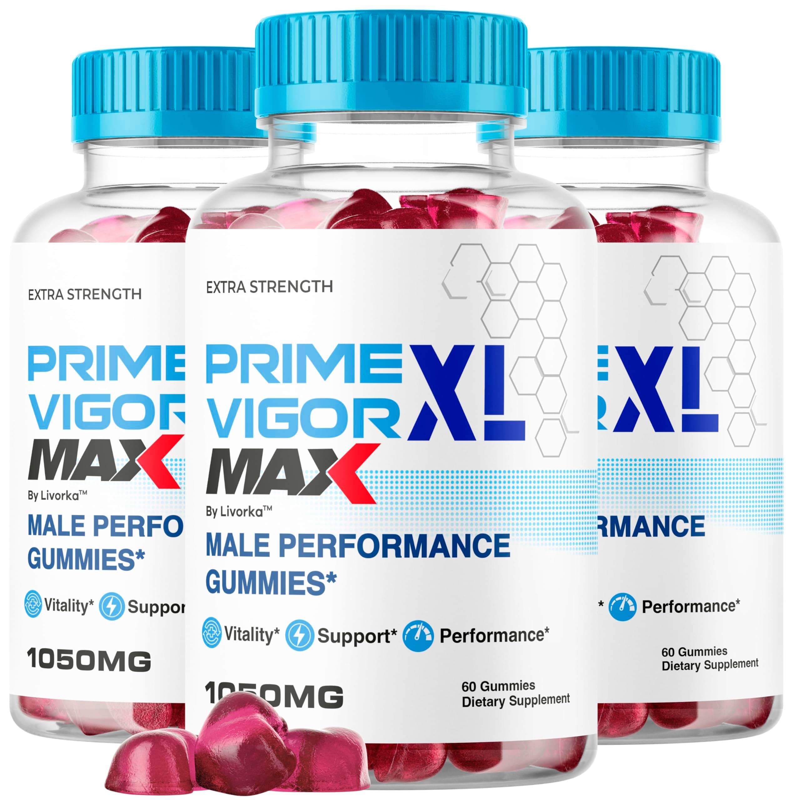 (3 Pack) Prime Vigor XL Max - PrimeVigor XL Max Gummies for Men - Maximum Strength, Prime Vigorxl Male Gummys, PrimeVigorMax Advanced Formula, Primevigorgummies Supplement, 180 Gummies for 3 Months