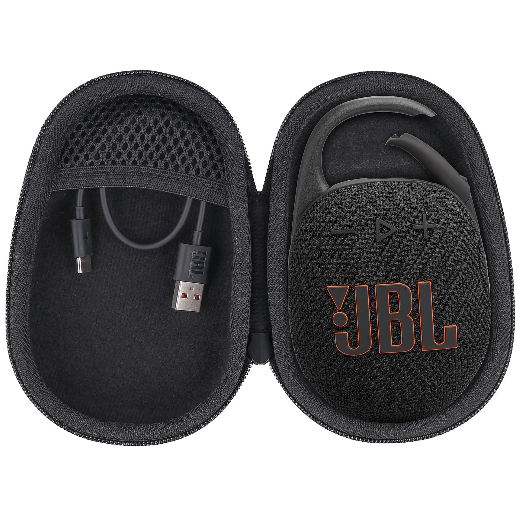 Hard Carrying Case Replacement for JBL Clip 5 Waterproof Portable Mini Speaker (Black Case)