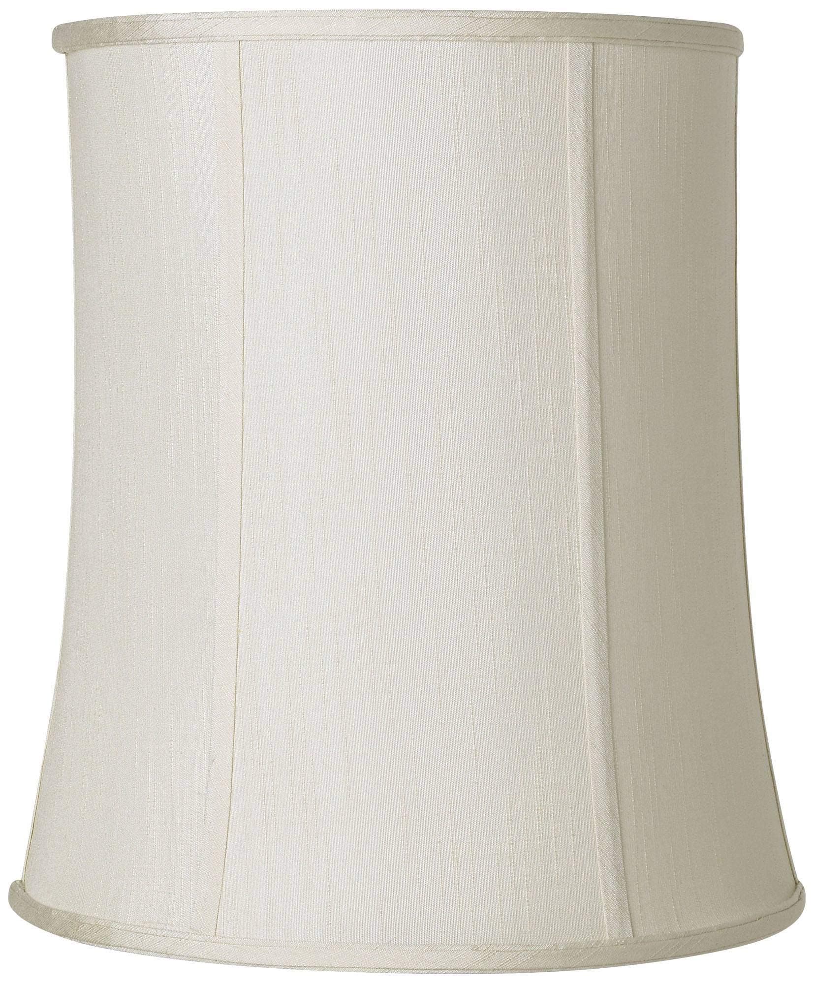 Creme Large Deep Drum Lamp Shade (Pre-Assembled) 12" Top x 14" Bottom x 16" High (Spider) Replacement with Harp and Finial - Springcrest
