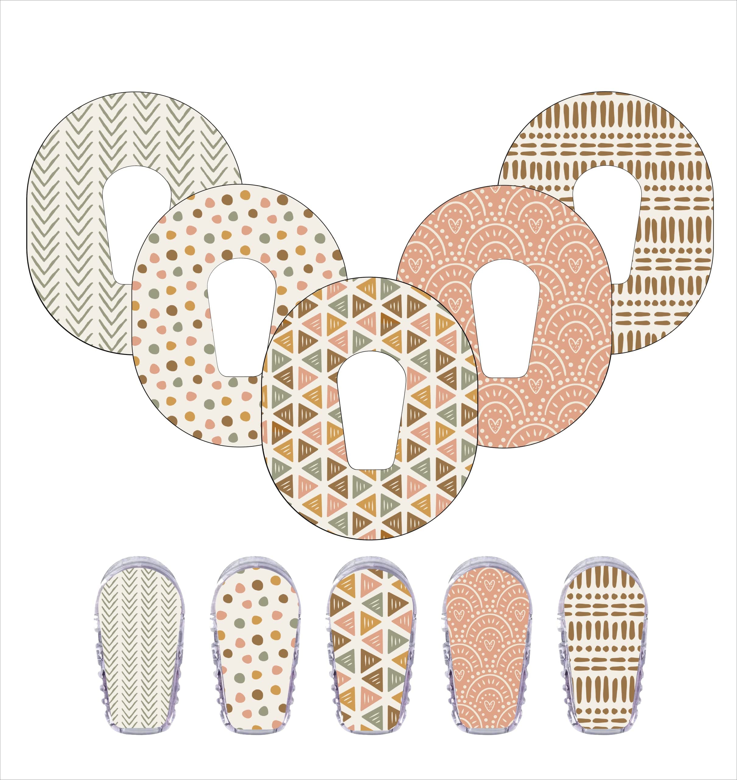 Dexcom G6 Adhesive Patches Dexcom G6 Transmitter Stickers Premium 5-Pack Waterproof Boho Dexcom Patches CGM Tape Women's Dexcom Patch Set 2 - Glucomart