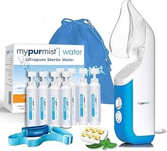 - Mypurmist® Premium Value Pack - Handheld Ultrapure Instant Steam Inhaler - Fast Allergy Nasal Congestion Cold Cough Sinus Relief - Vaporizer Humidifier Steamer, Voice Care