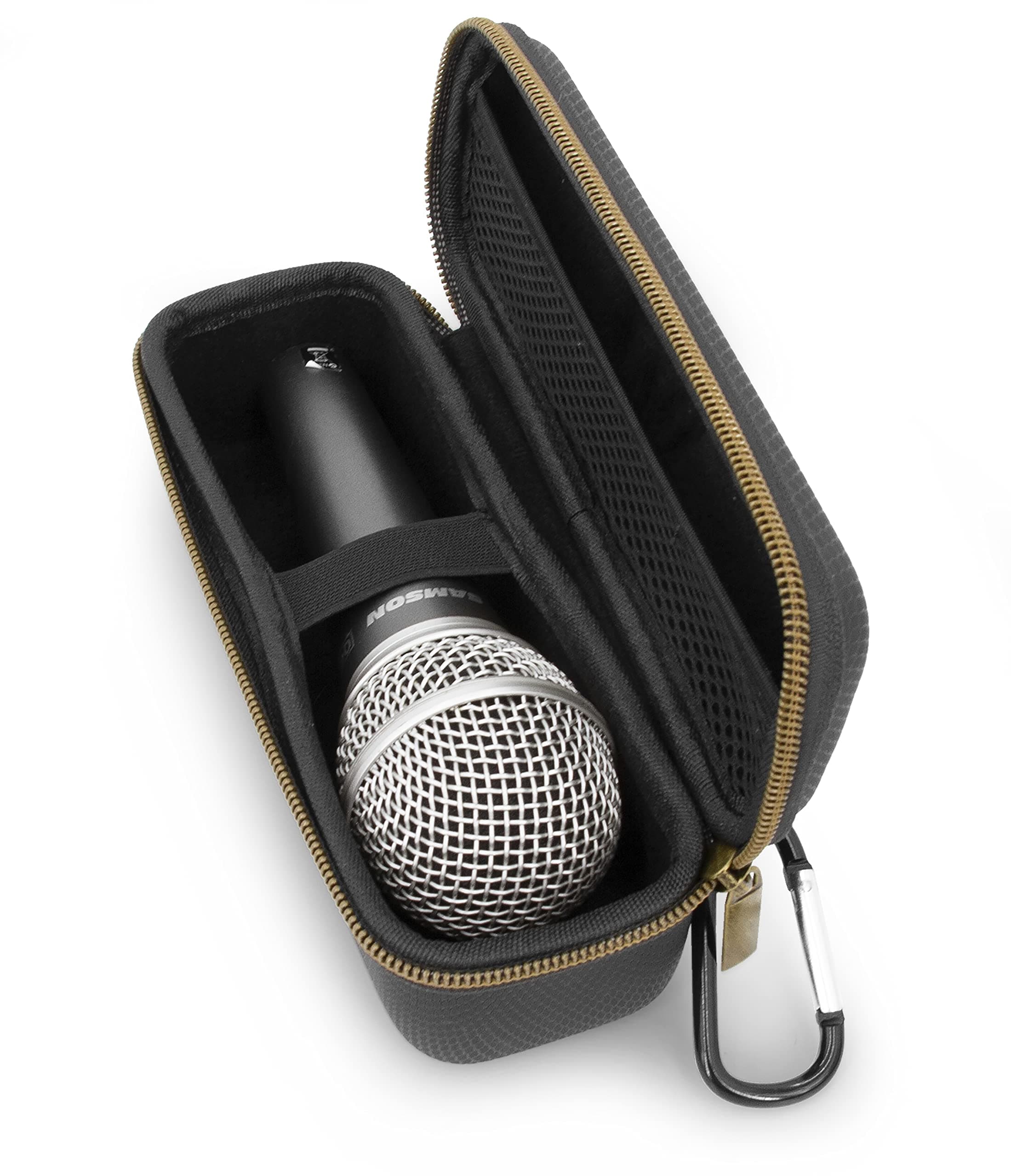 Microphone Case Compatible with Wired Microphone Models up to 6.75” Maximum, Ultra Compact Mic Case Fits Singing, Vocal Dynamic Handheld Wired Microphones