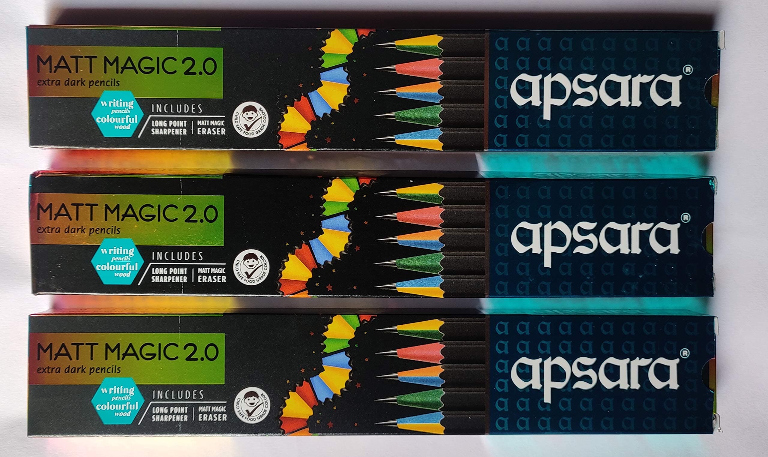 Apsara Matt Magic Extra Dark Pencils (Pack of 3)