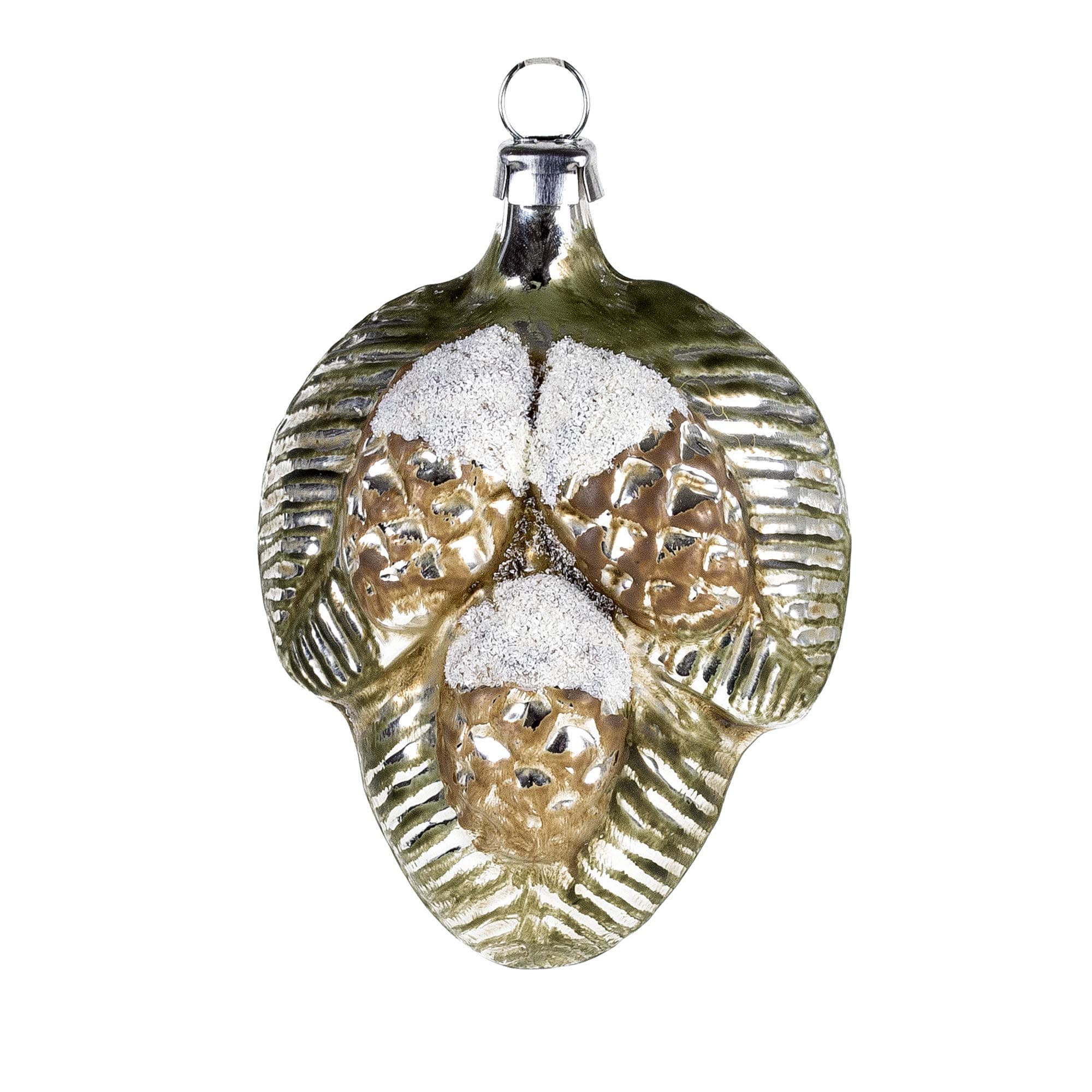 MAROLIN Glass Ornament Spruce with Cones