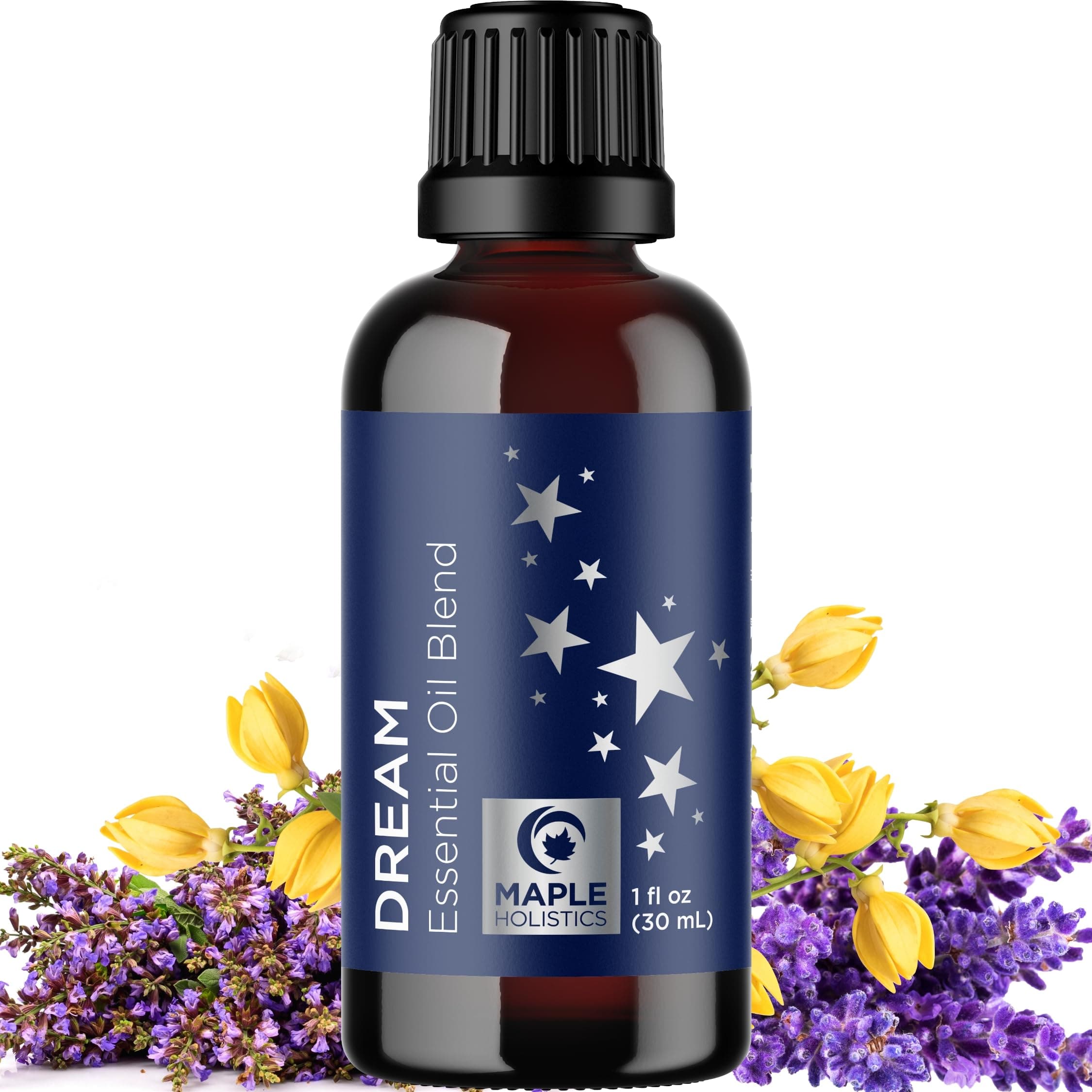 Sleep Essential Oil for Diffuser - Dream Essential Oils for Diffusers Aromatherapy and Wellness with Ylang-Ylang Clary Sage Roman Chamomile and Lavender Essential Oils for Sleep Time Support (30mL)