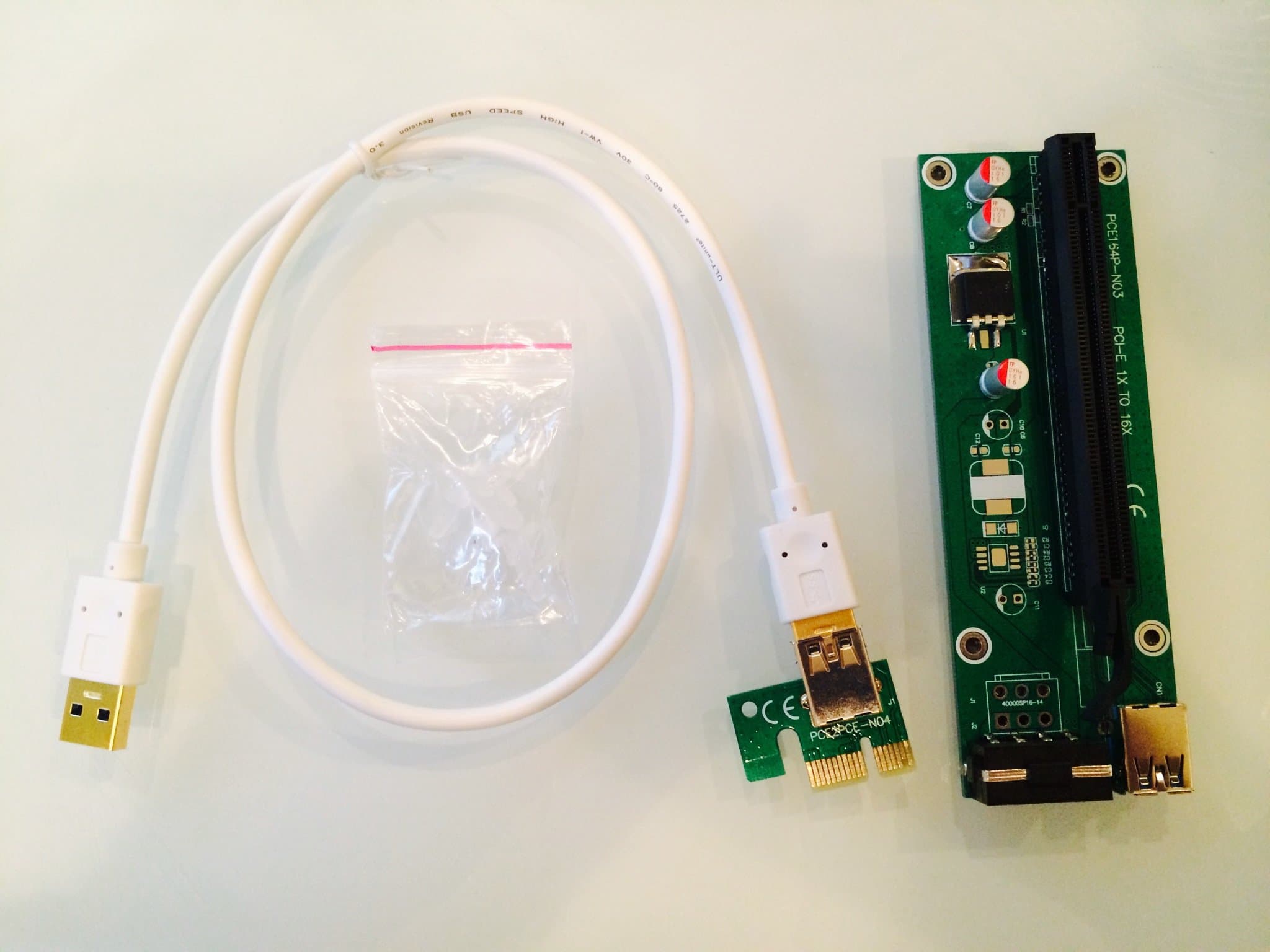 4 pack PCIe Express Riser x1 to x16 Powered Extender for Litecoin/Bitcoin Mining