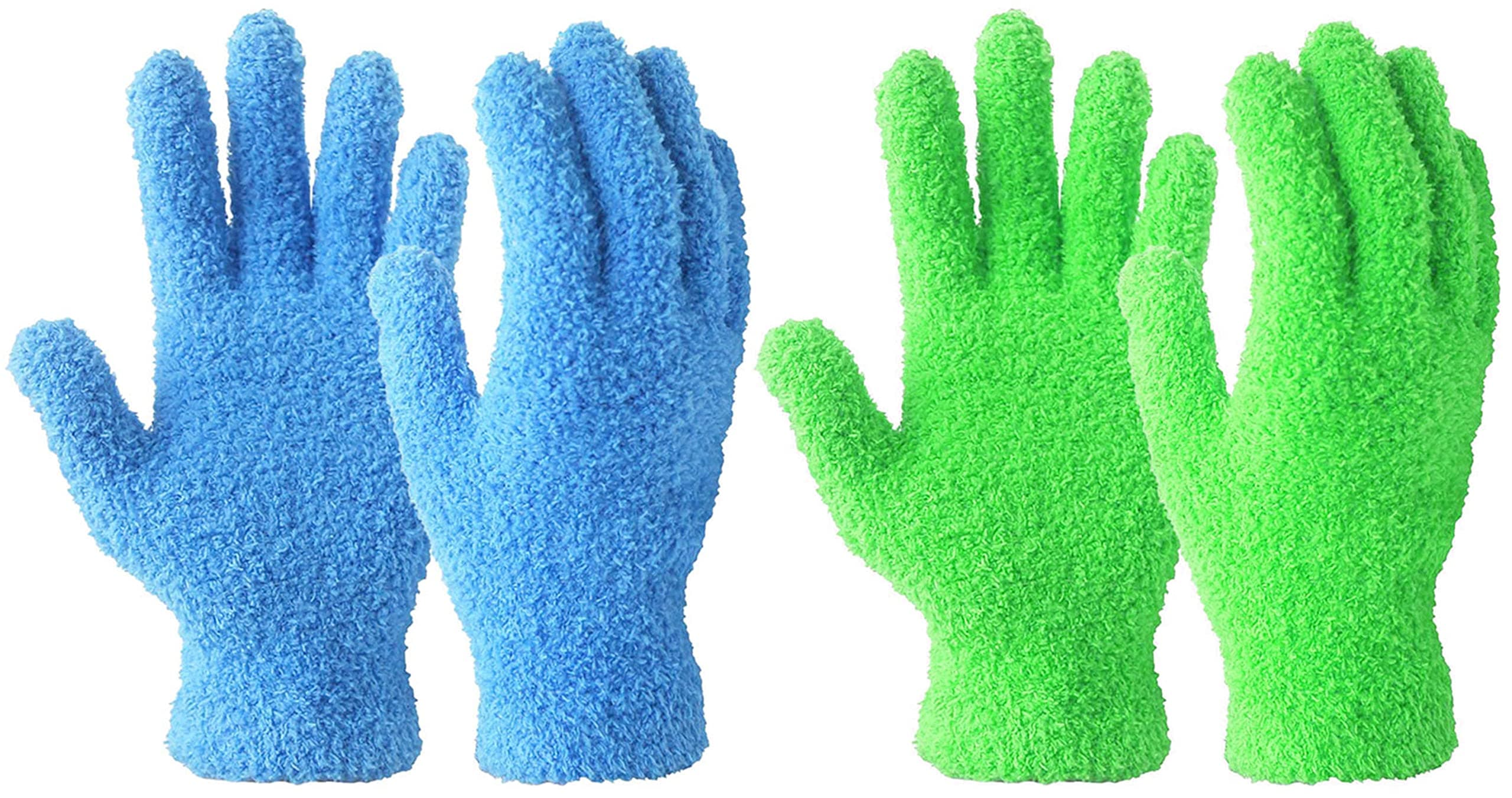 Evridwear Microfiber Gloves for Plant Dusting,2 Pairs Reusable Leaf Cleaning Glove for Houseplants,Blinds,Furniture and Small Objects