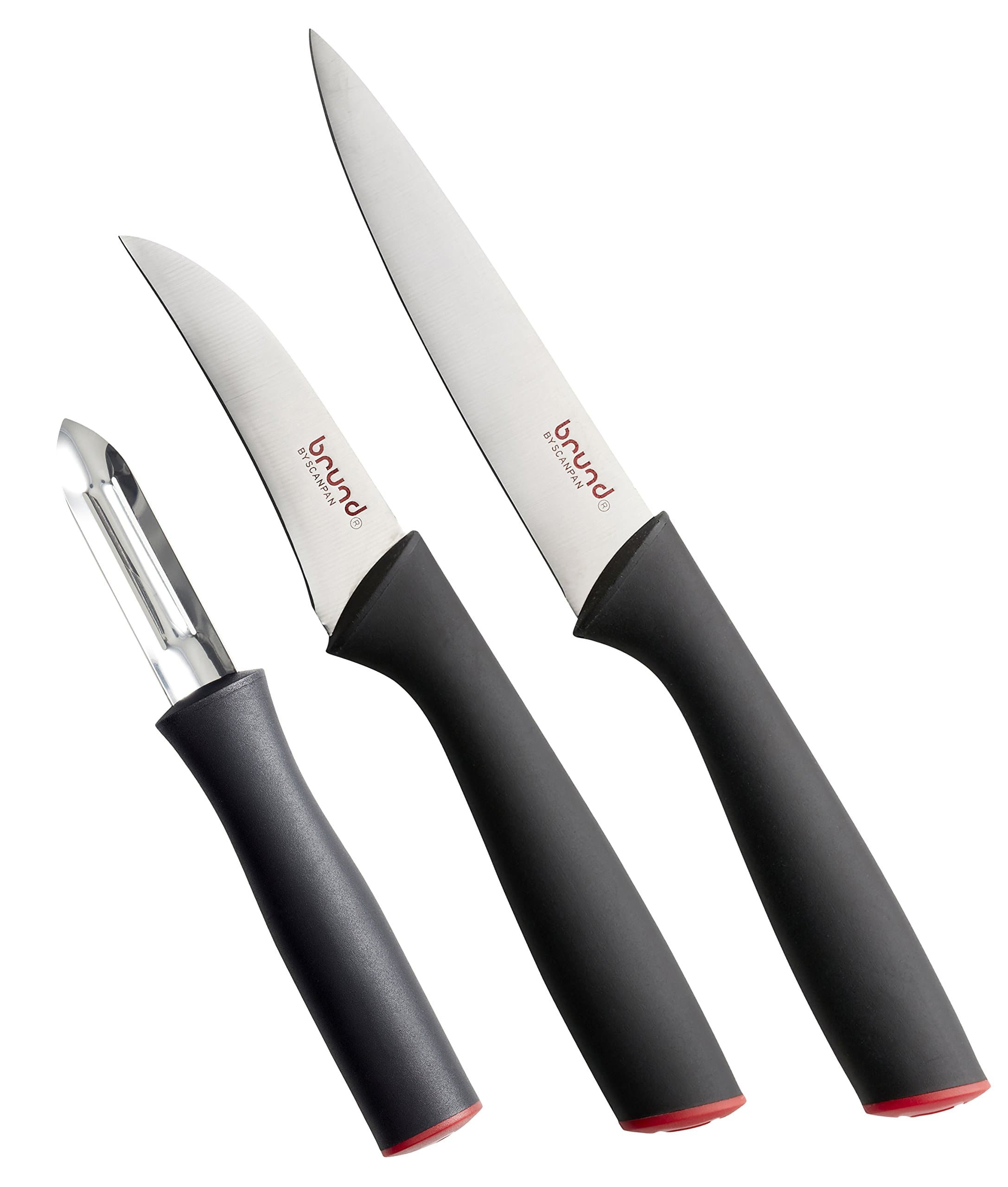 Brund Easycut 3pc Utility Knife Set Cutlery, Black