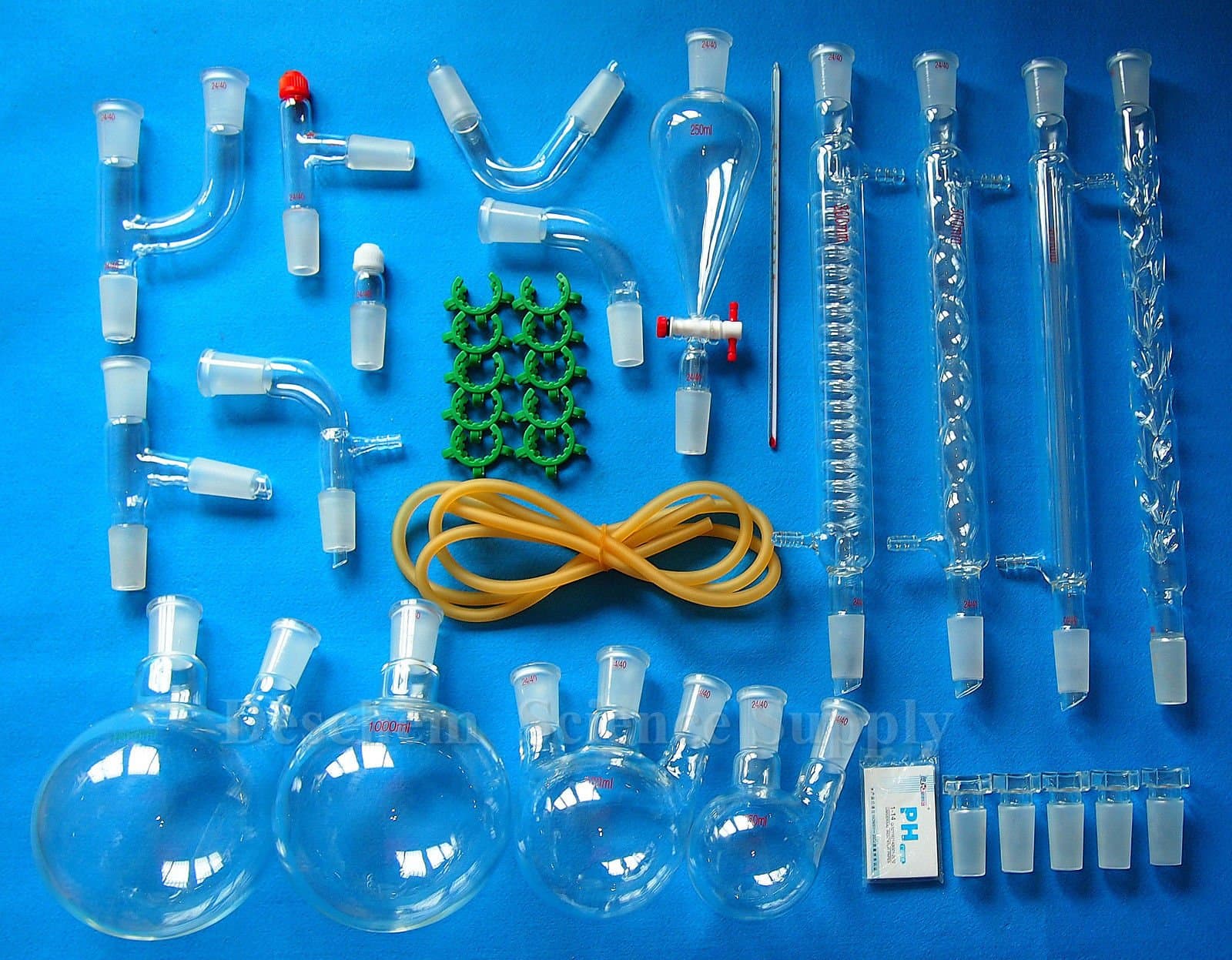 24/40 Organic Laboratory Glassware Kit 45 PCS Lab Set Unit
