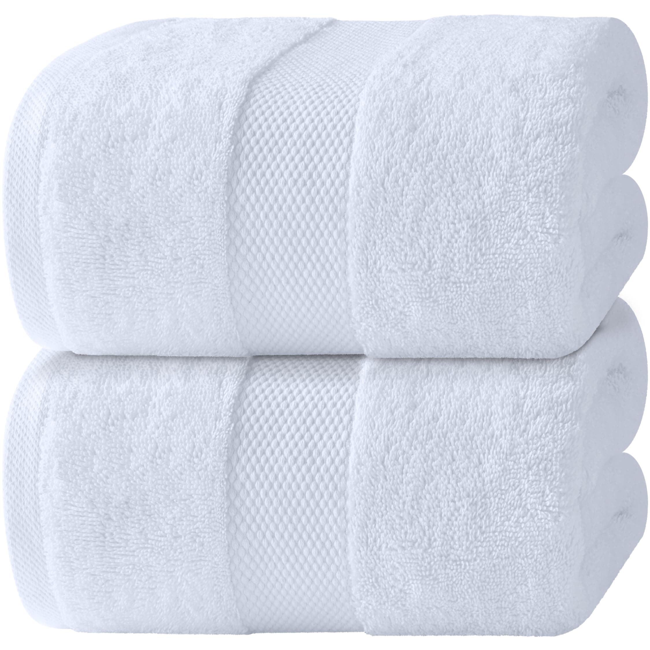 White Classic Luxury Bath Sheets Towels for Adults Extra Large | Highly Absorbent Hotel Collection | 35x70 Inch | 2 Pack (White)