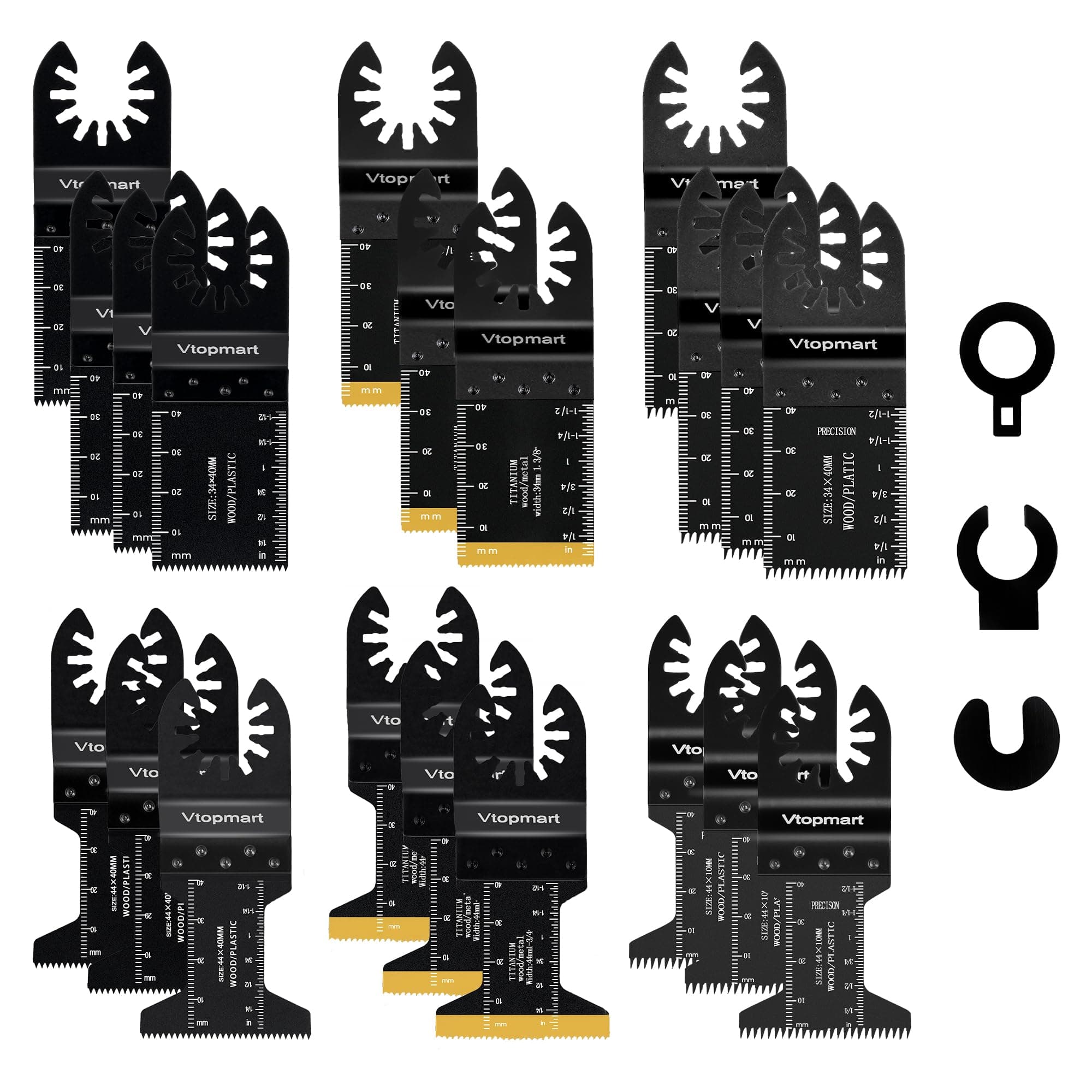 Vtopmart 20 Pcs Oscillating Saw Blades