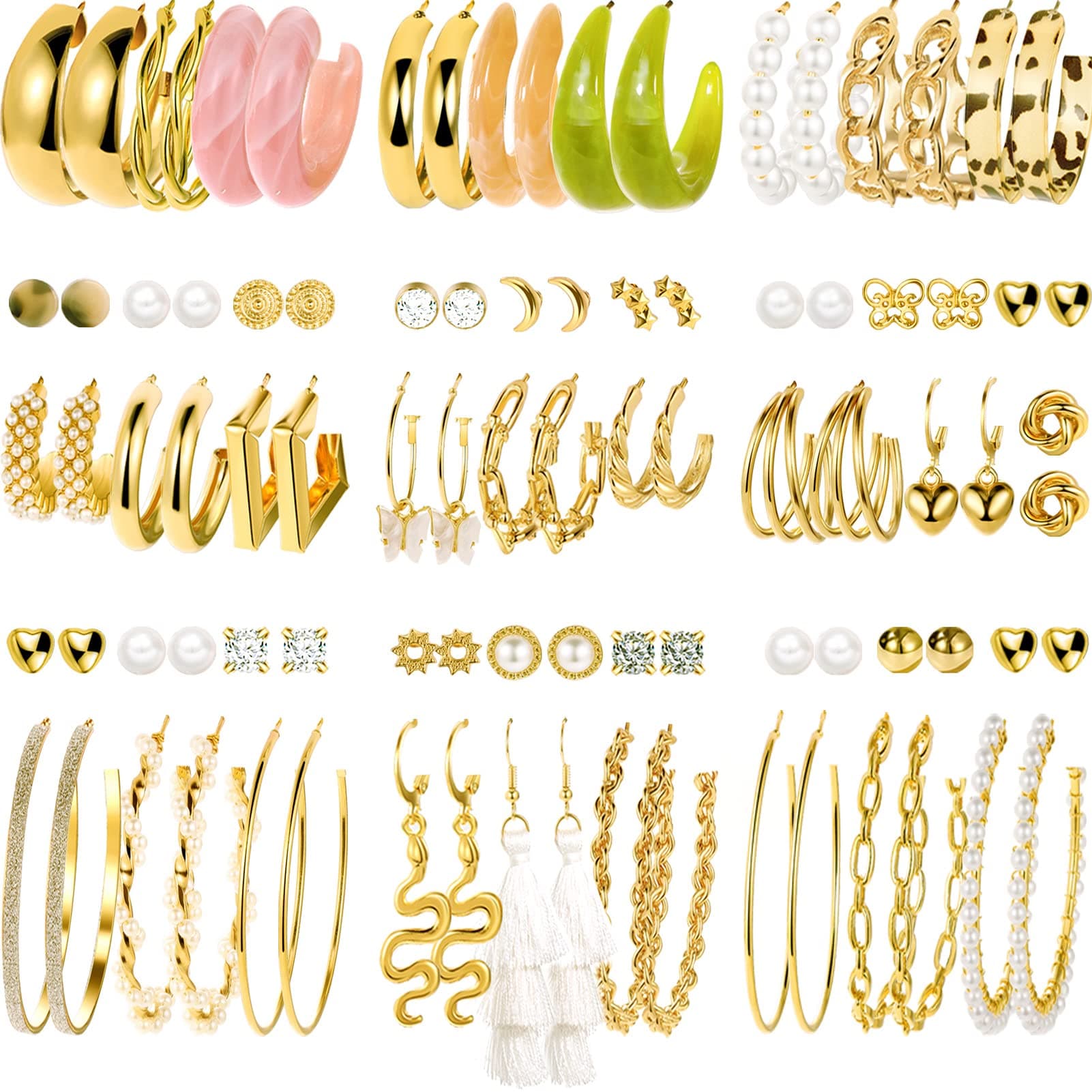 gold earring set