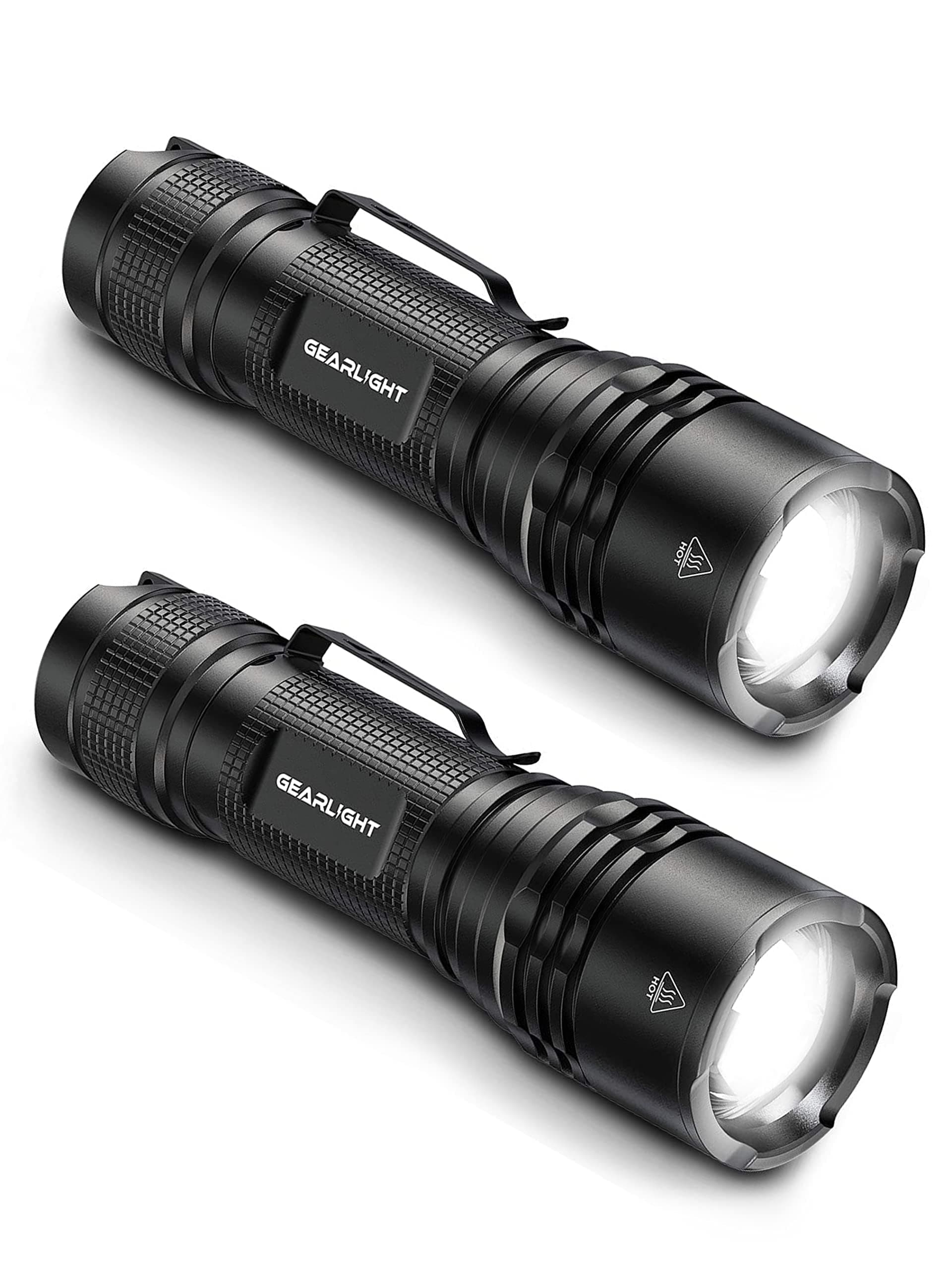 GearLight LED Tactical Flashlights High Lumens - Mini Flashlights for EDC Carry - Compact Powerful Emergency Flashlight Made from Military-Grade Aluminum - Drop Resistant and Water Resistant