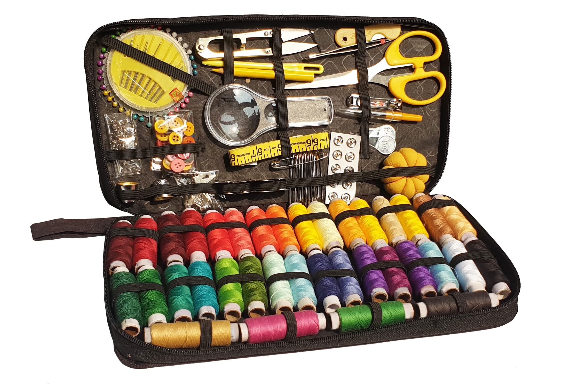 CHILLAXPLUS 217 pcs Sewing kit | Stitching kit | Stiching kit | Sewing kit Box | Thread Box Set | Travel kit | sui dhaga Box for Home | Travel kit | Tailoring Tools | Embroidery kit | Gifts for Women