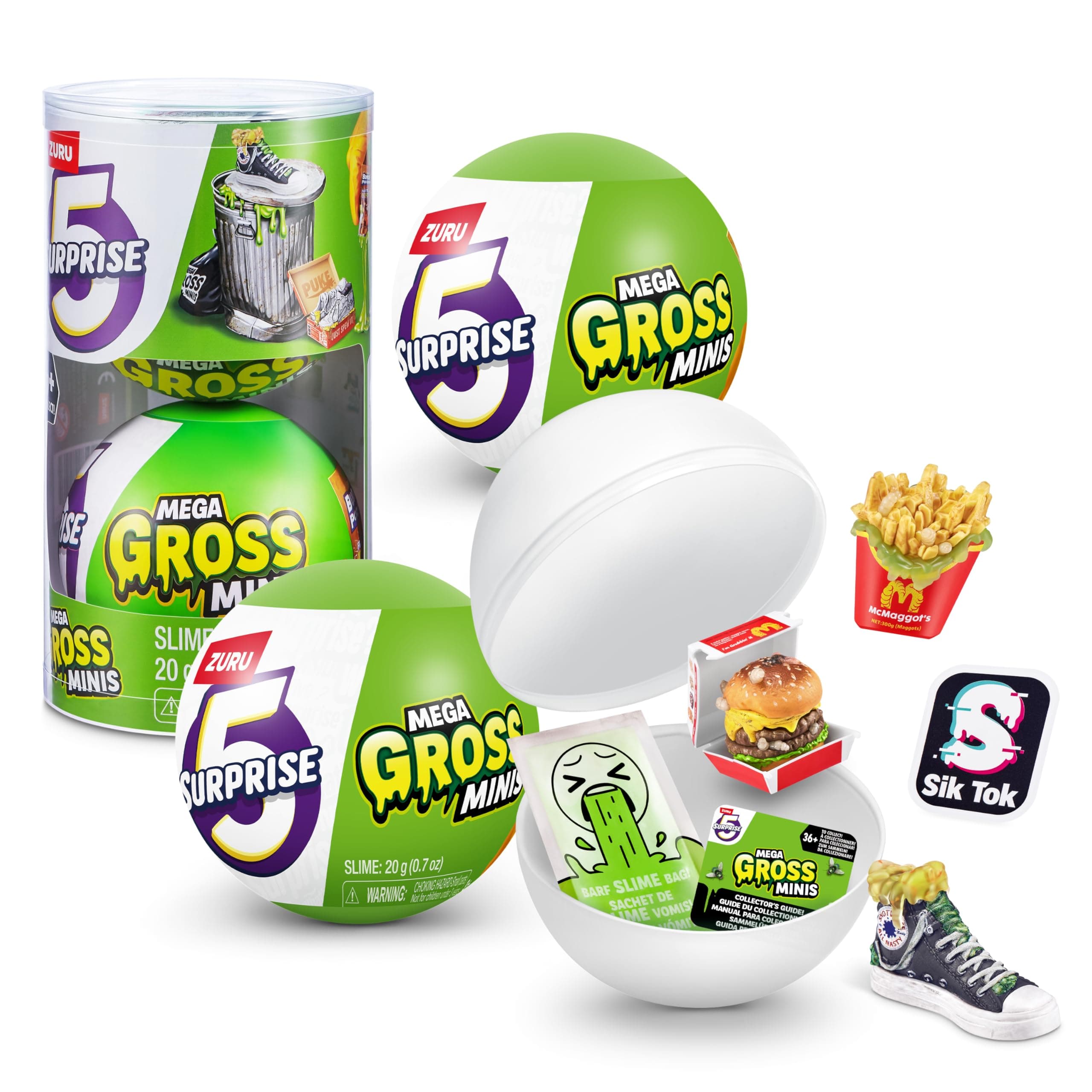 5 Surprise 77367 Mega Gross Mini, (2 Pack) Mystery Capsule Real Miniature Brands Collectible Toy