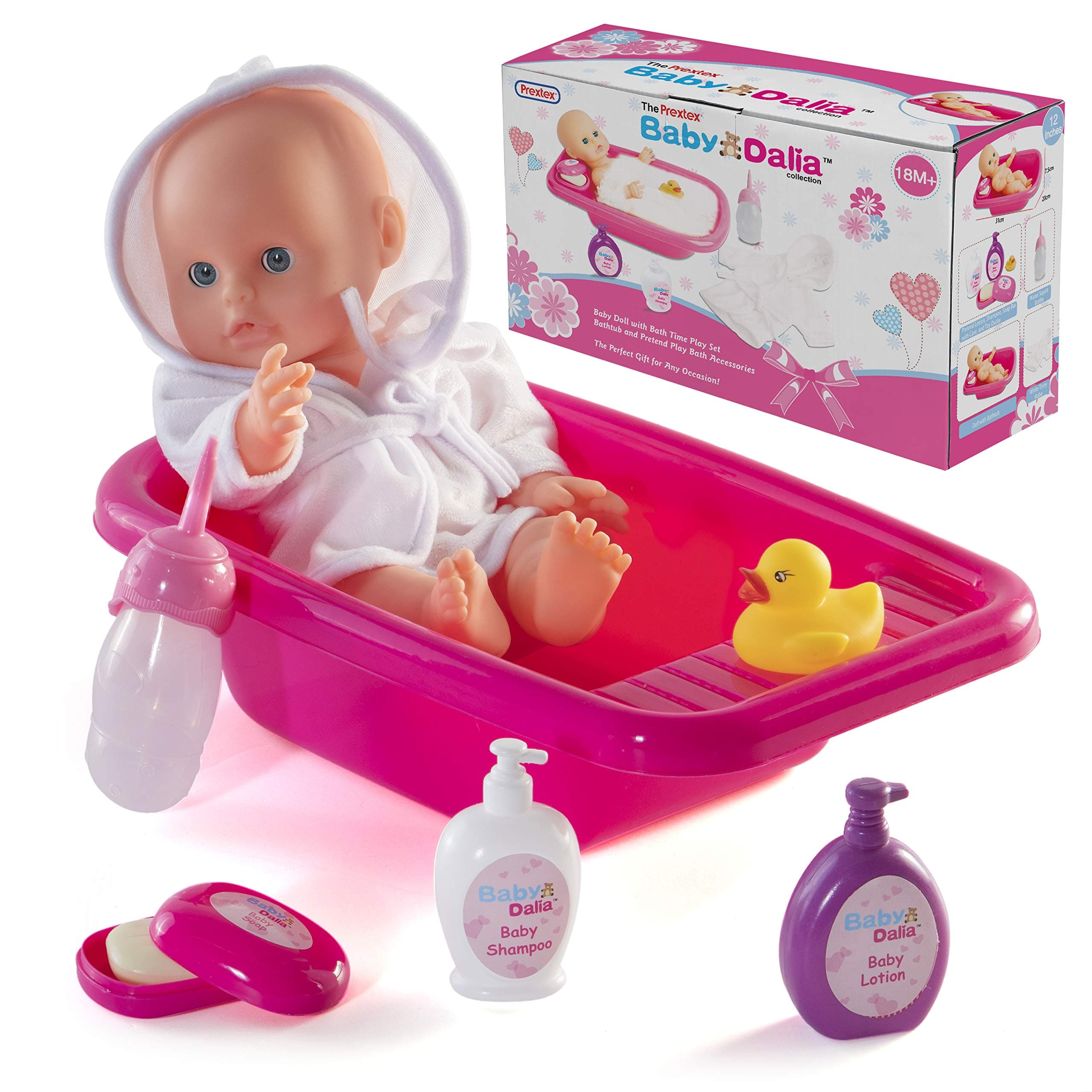 8-Piece Doll Bathtub with Bathtime Accessories